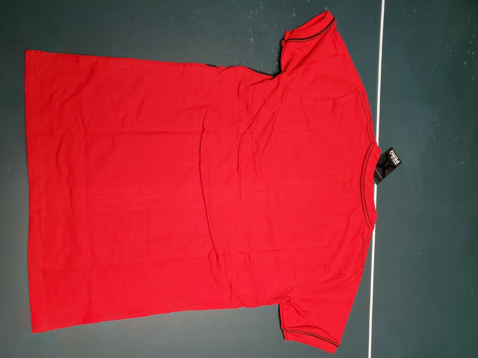 Men’s Bucheli Slim Fit Red Cotton/Lycra Stretch Fashion Tee Free Ship