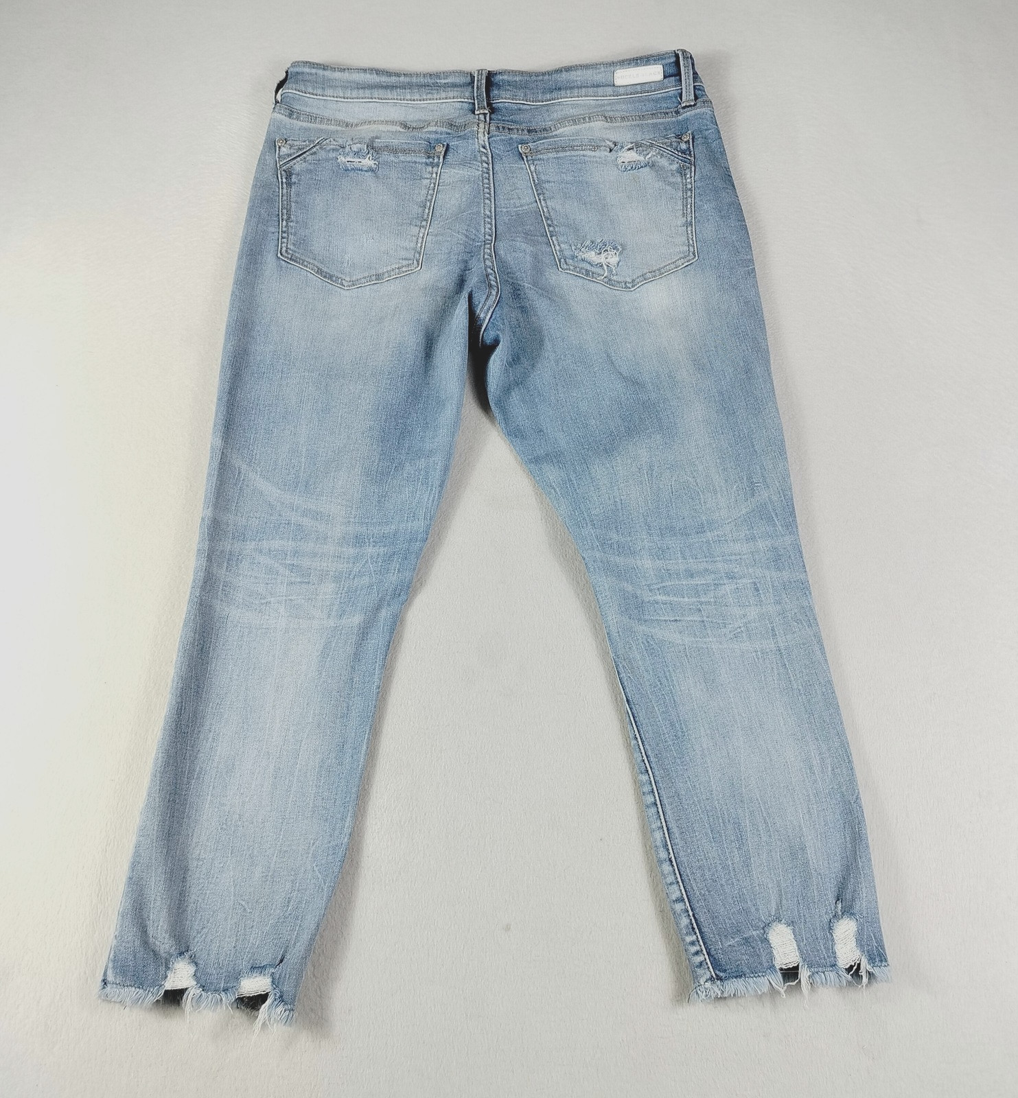 Buckle Black Jeans Womens 32 Light Wash Fit 256 Distressed Raw Hem Boyfriend Fit