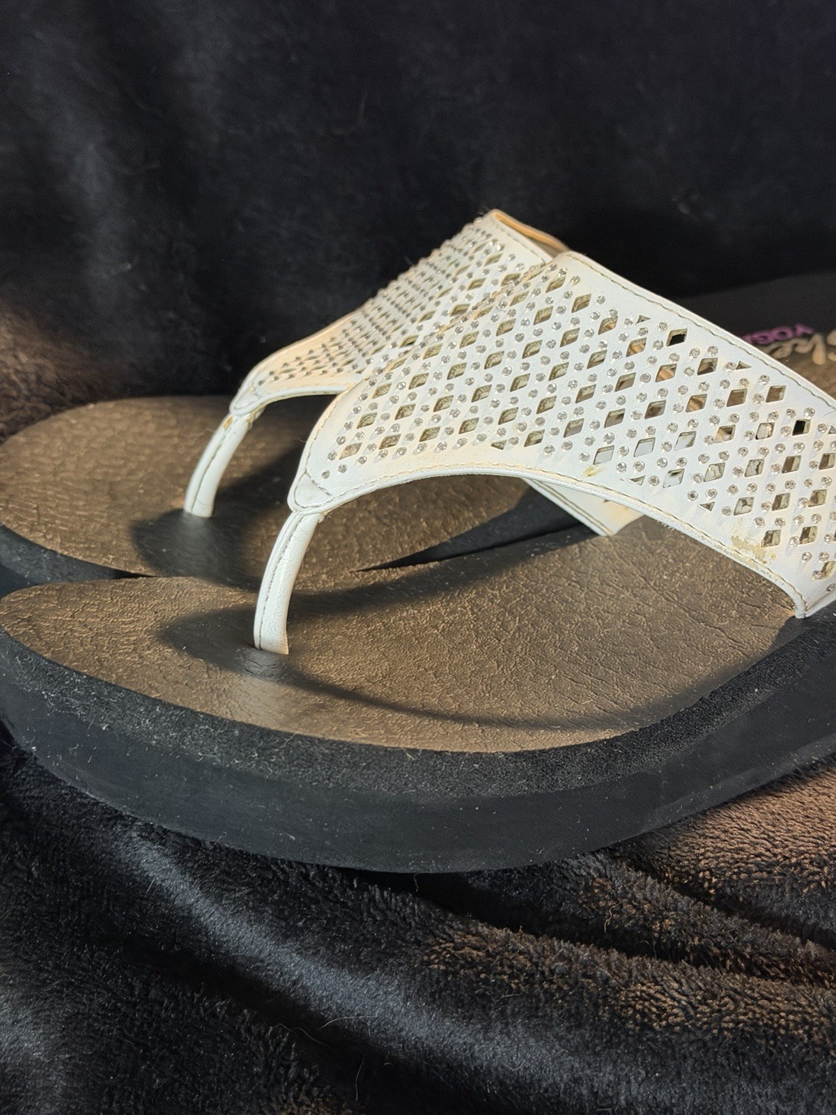 Skechers Yoga Foam Women’s 9 Wedge Flip Flop Sandal