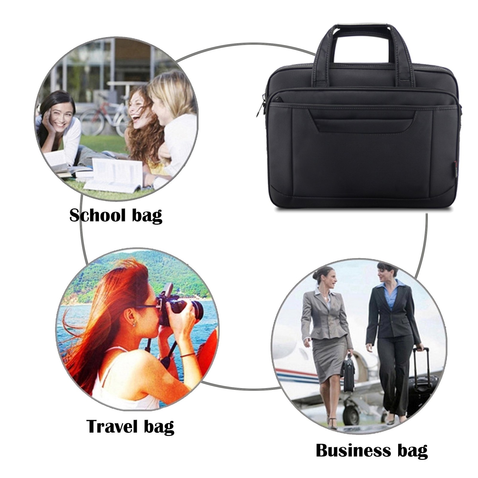 Briefcase Bag 15.6 Inch Laptop Messenger Bag Business Office Bag for Men Women