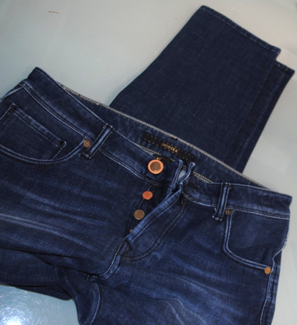 INCOTEX BLUE DIVISION JEANS NEW 320.00 CAR 32-46 DENIM + ELASTANE LAV2 15 WQ