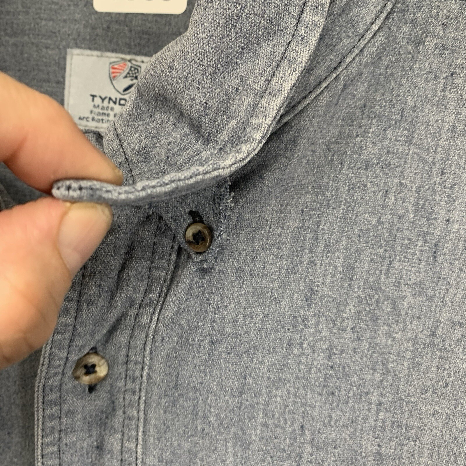 Tyndale FR Button Down Shirt 3XL 9 CAL HRC 2 ARC 9.1 Light Gray Spots & Wear