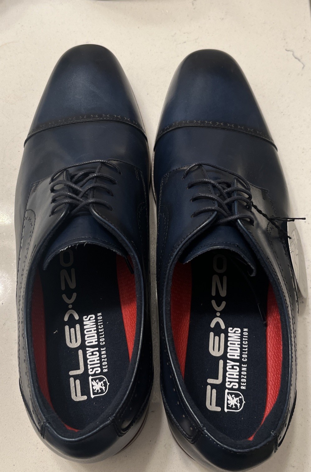 Stacy Adams Men’s Bryant 25634-410 Cap Toe Navy Leather Comfort Oxford – Stock