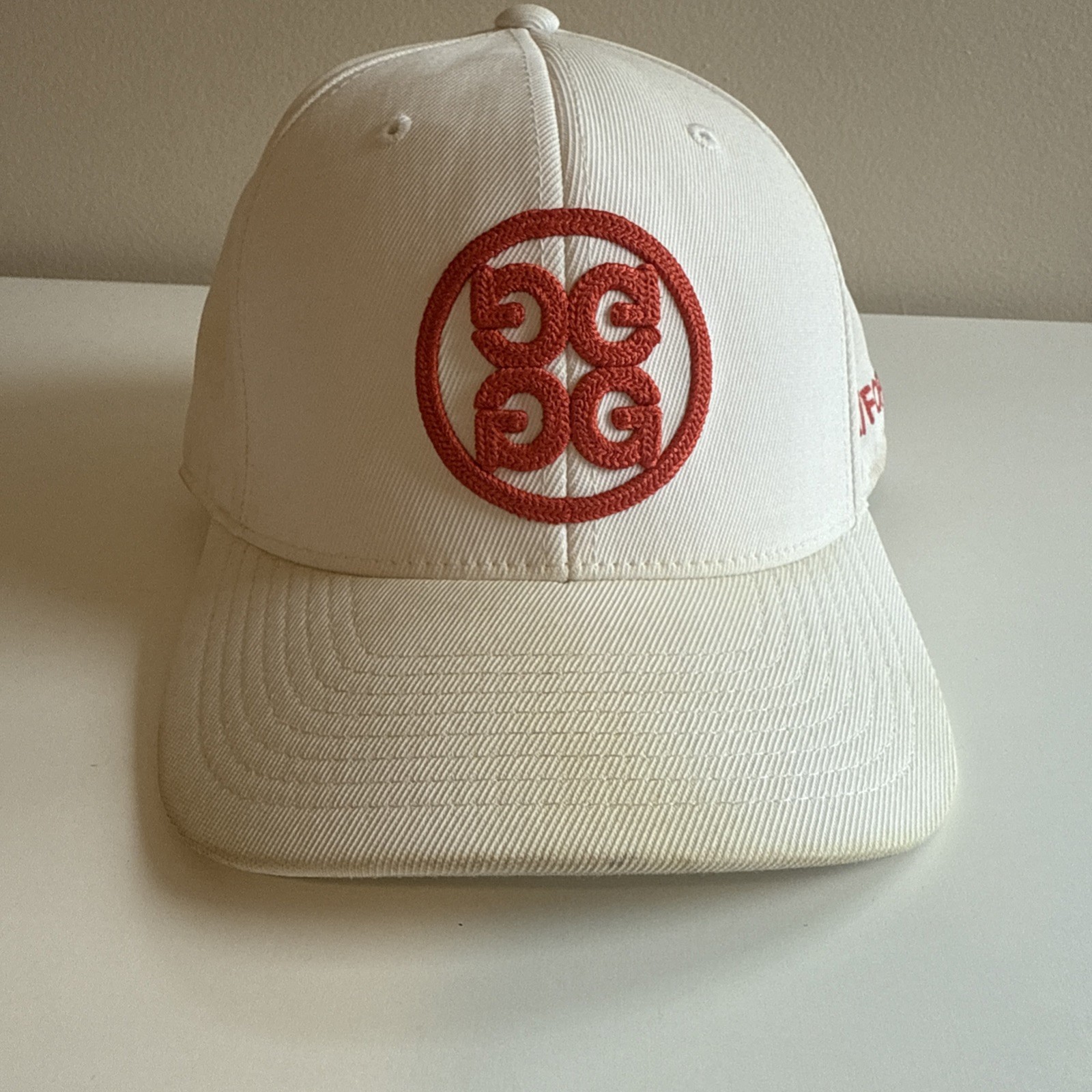 G/FORE GFORE Circle G’s 110 Flex Fit Tech Snapback Hat Golf White Orange
