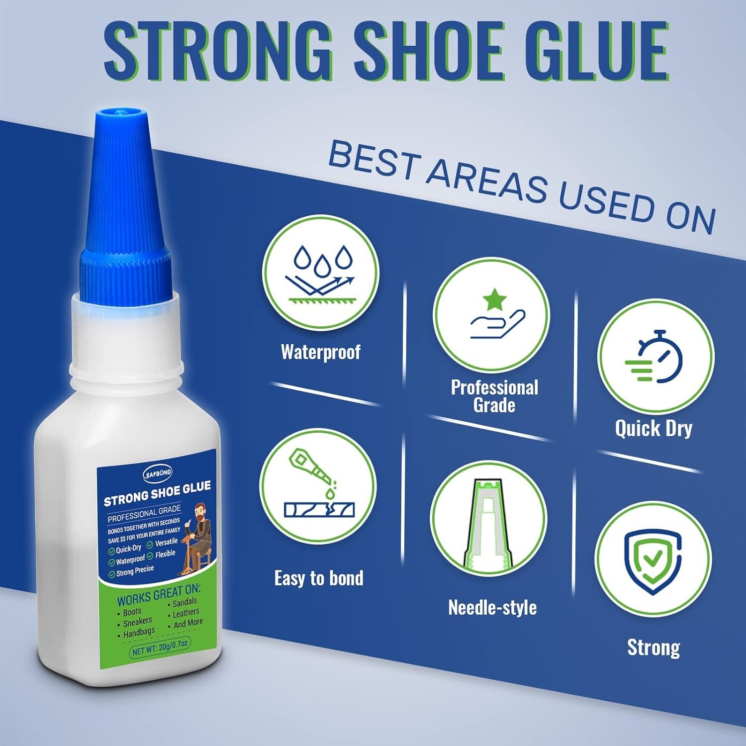 Shoe Glue-Quick Dry Sole Repair Adhesive,Professional Grade Strong Waterproof…