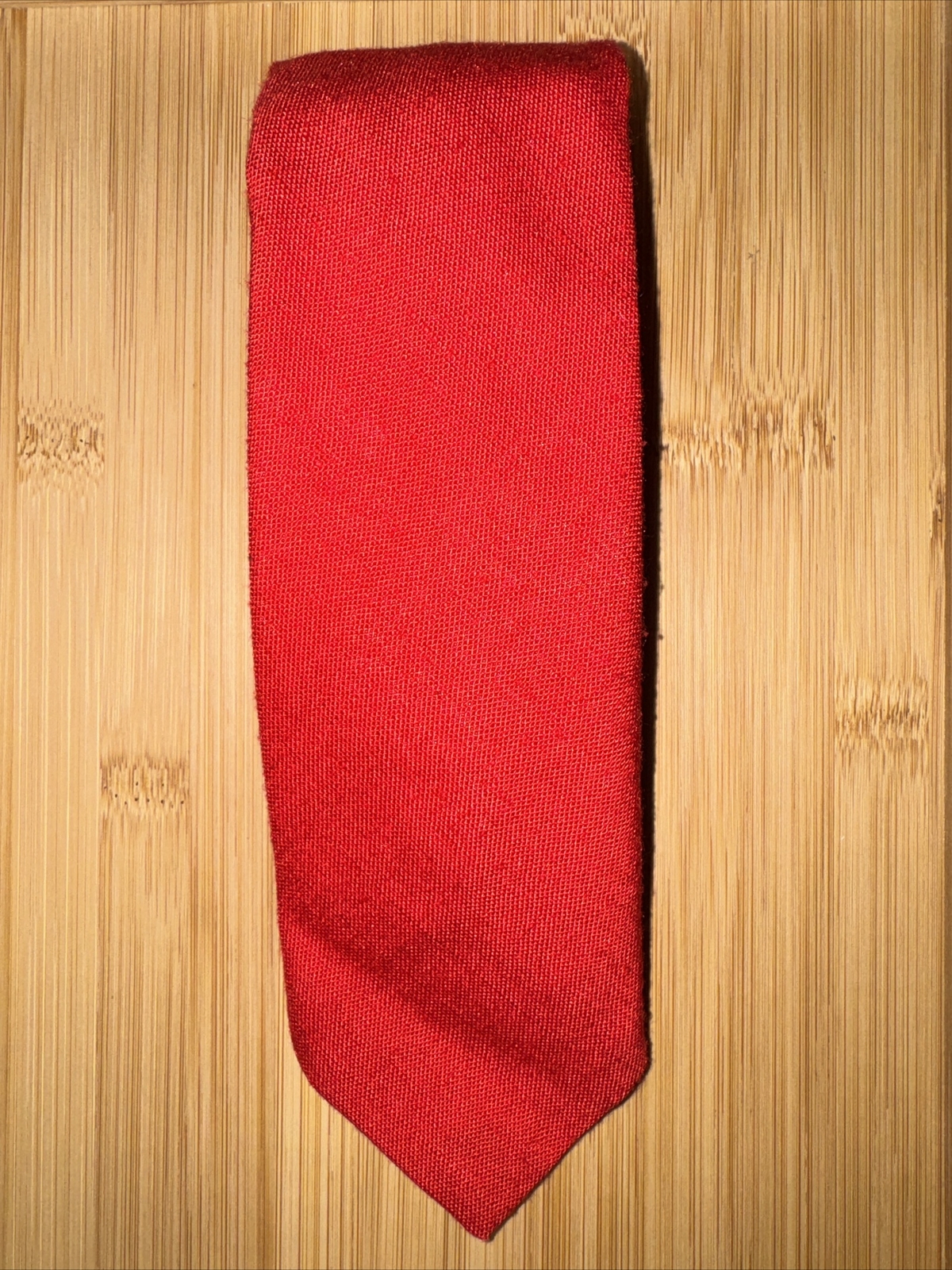 PIRELLI COLLECTION Solid Red Polyester Rayon Men’s Tie 54L 3.0W