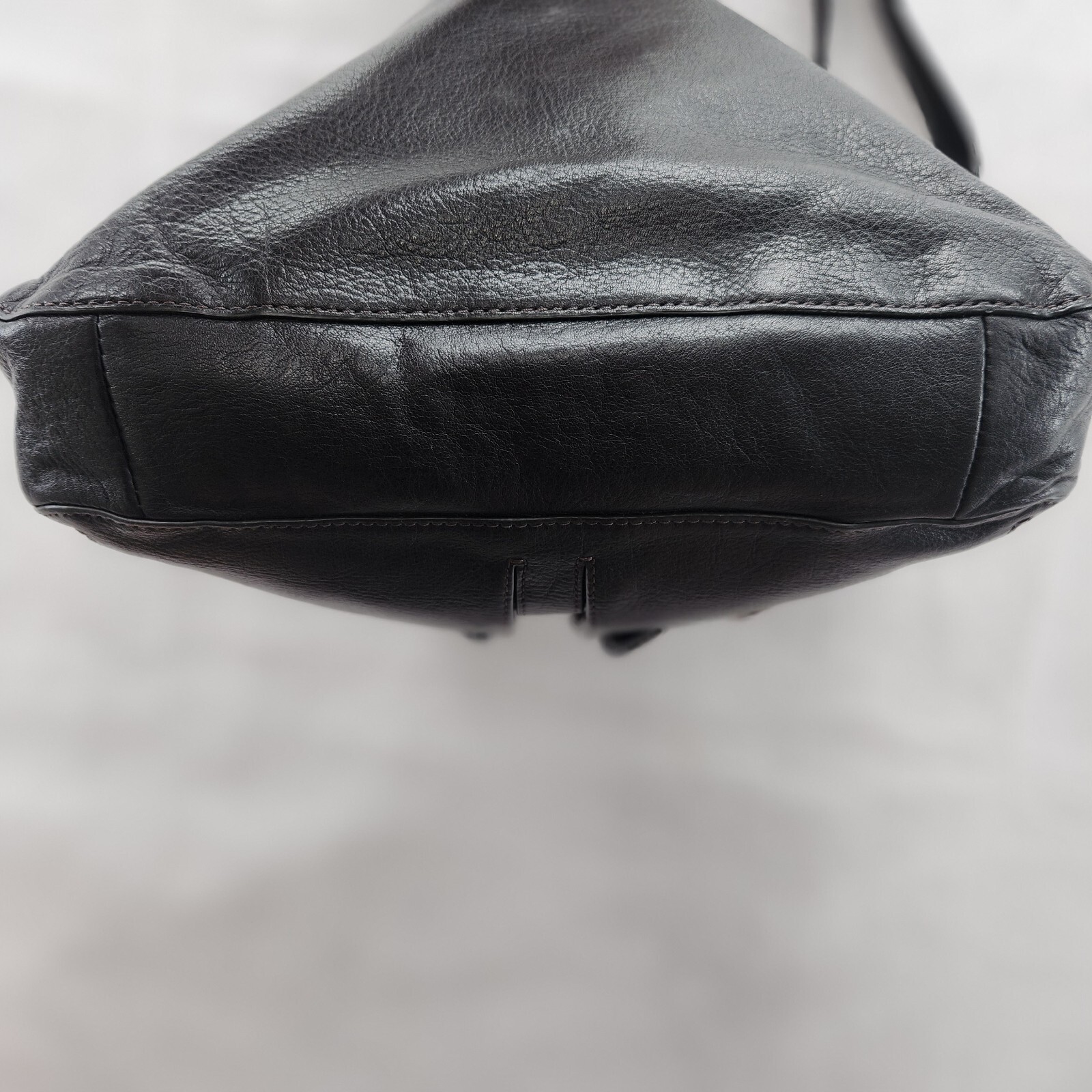 Fossil Purse Riley Genuine Leather Black Push Lock Cross Body Shoulder Bag