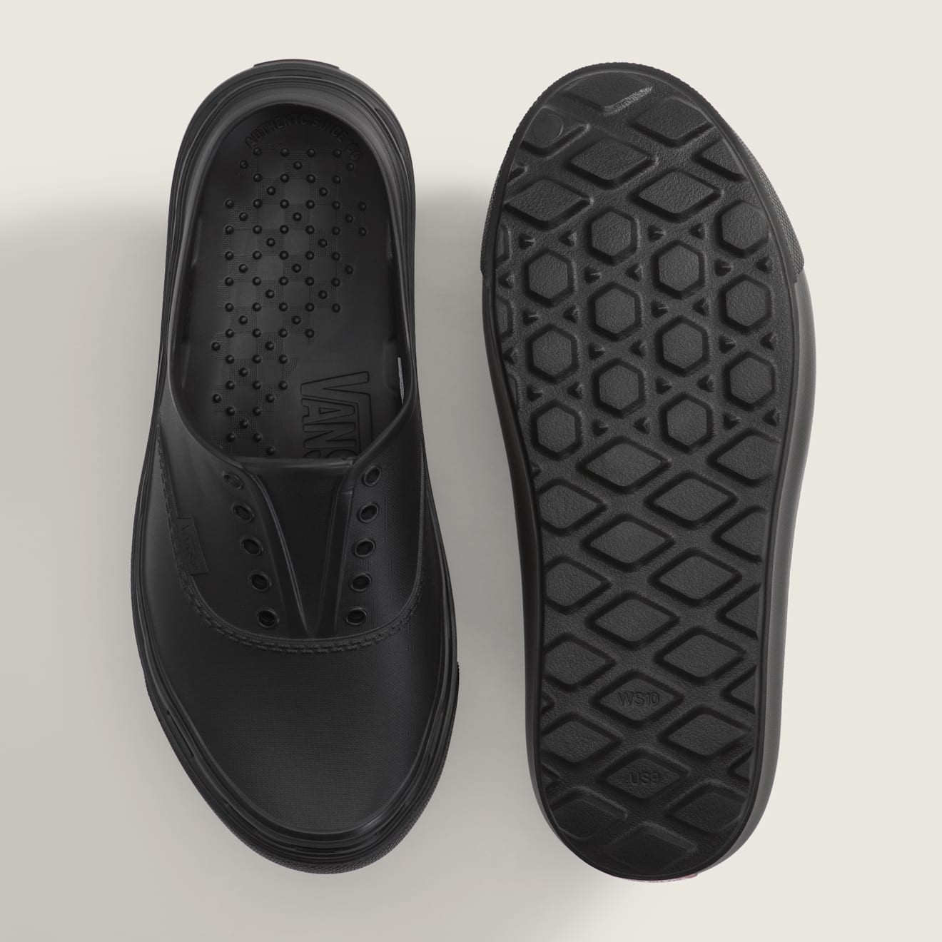 Vans Authentic Foam Mule Mens Clog Shoes Black VN000EJ9BLK
