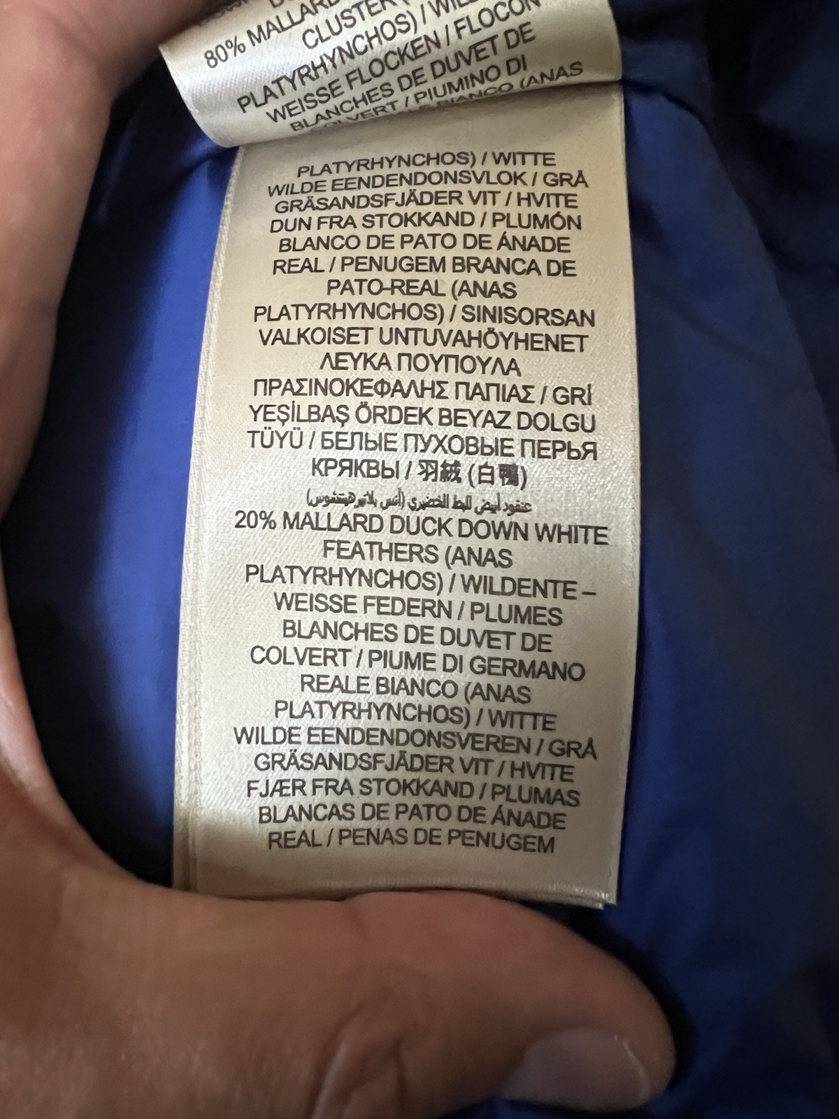 Burberry Brit Women’s Blue puffer down jacket size Large