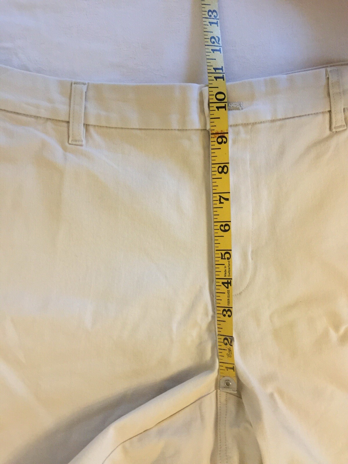 Chaps Shorts 34 W X9 Stone Light Tan Men 4 Pockets Stretch 98% Cotton 2% Elastic