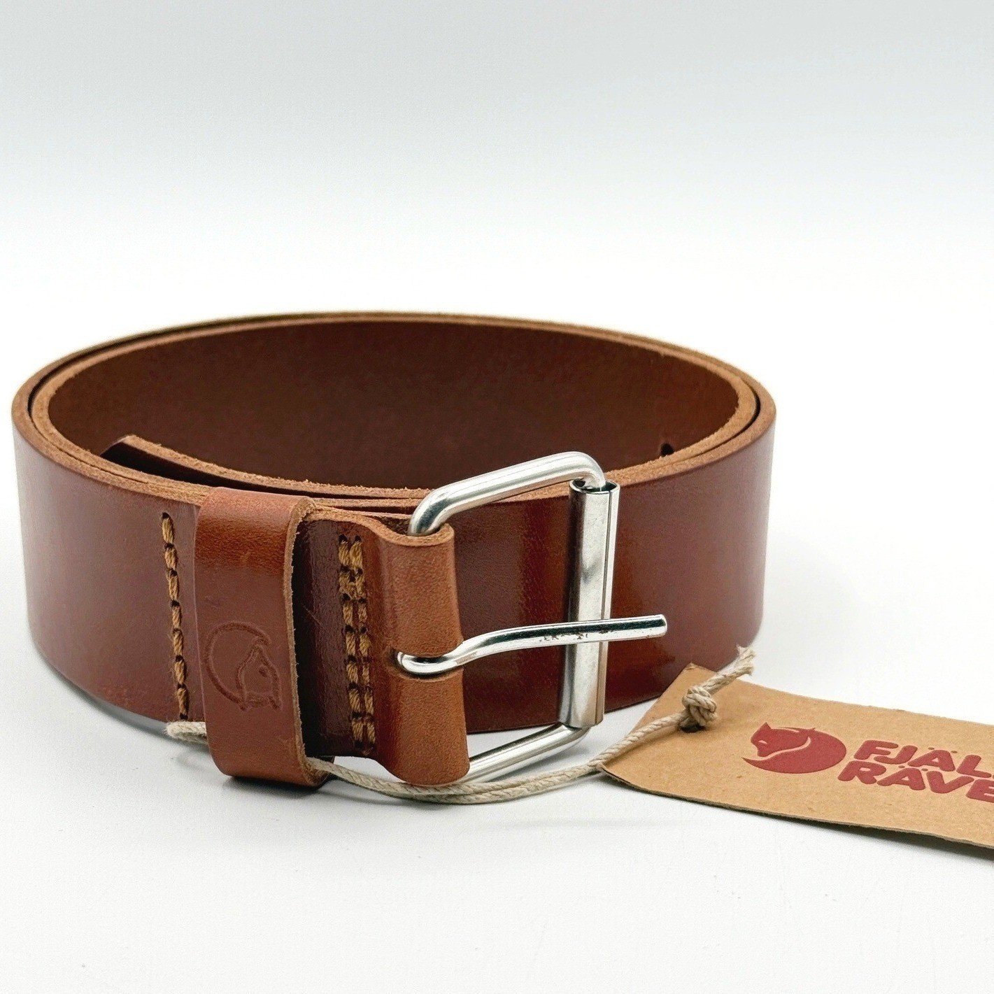 Fjallraven Leather Belt Singi Size 30″ / 75 CM – 1.5″ Wide, Cognac – NEW