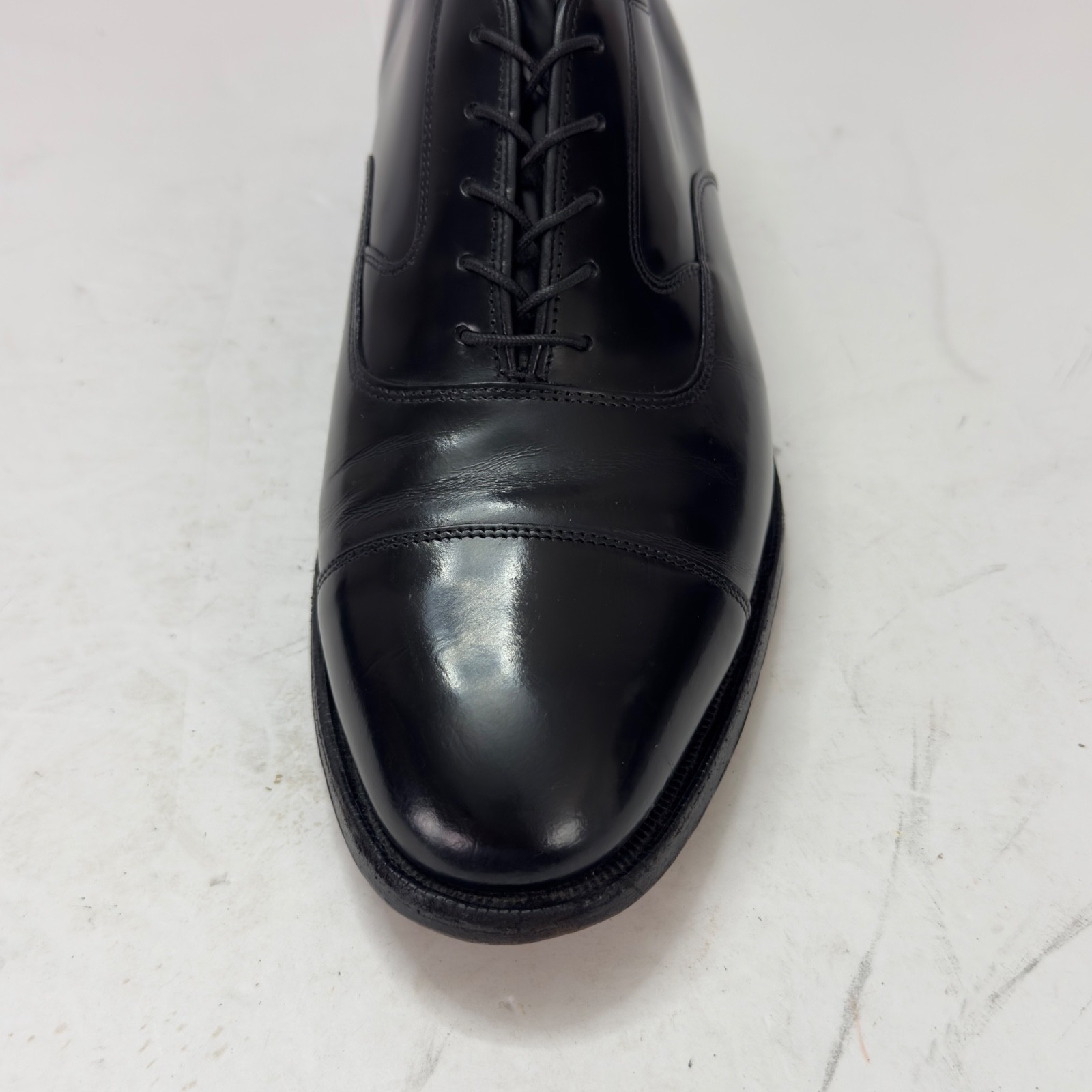 Johnston & Murphy Mens US 8.5 D Black Leather Cap Toe Oxford Dress Shoes 24-9311
