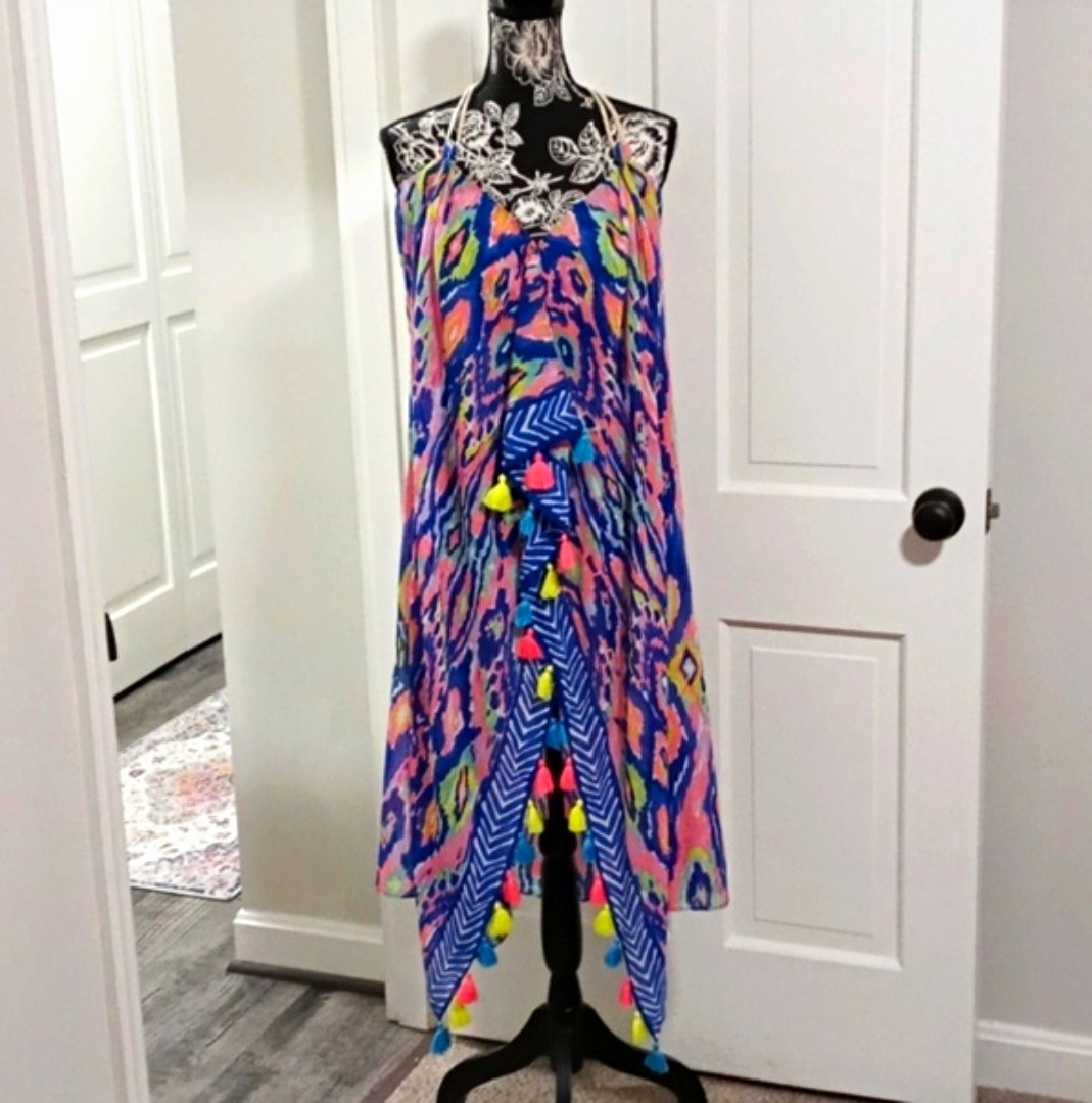 🦄ONE SIZE VERY HTF Lilly Pulitzer🦄 – Gypsy Jungle Beach Cover-Up Dress