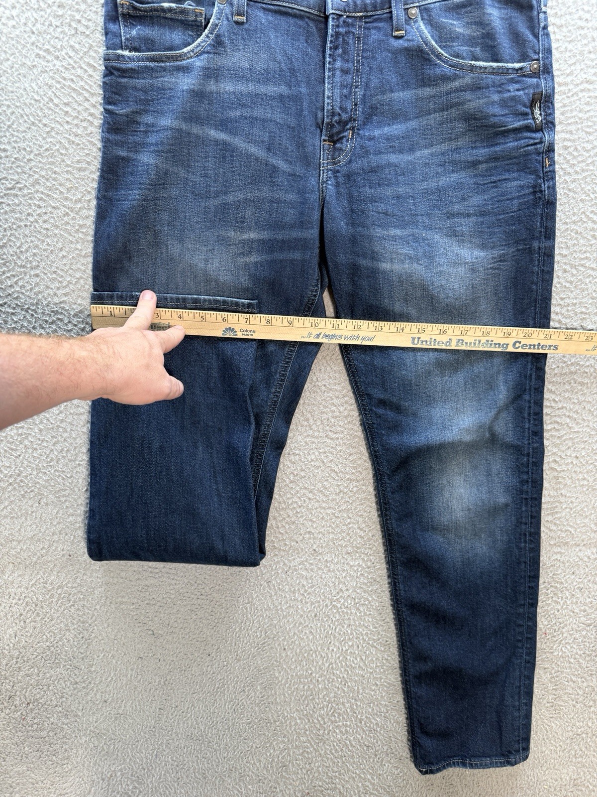 Silver Jeans Mens 31×32 Blue Denim Eddie Relaxed Distressed Rockabilly Biker
