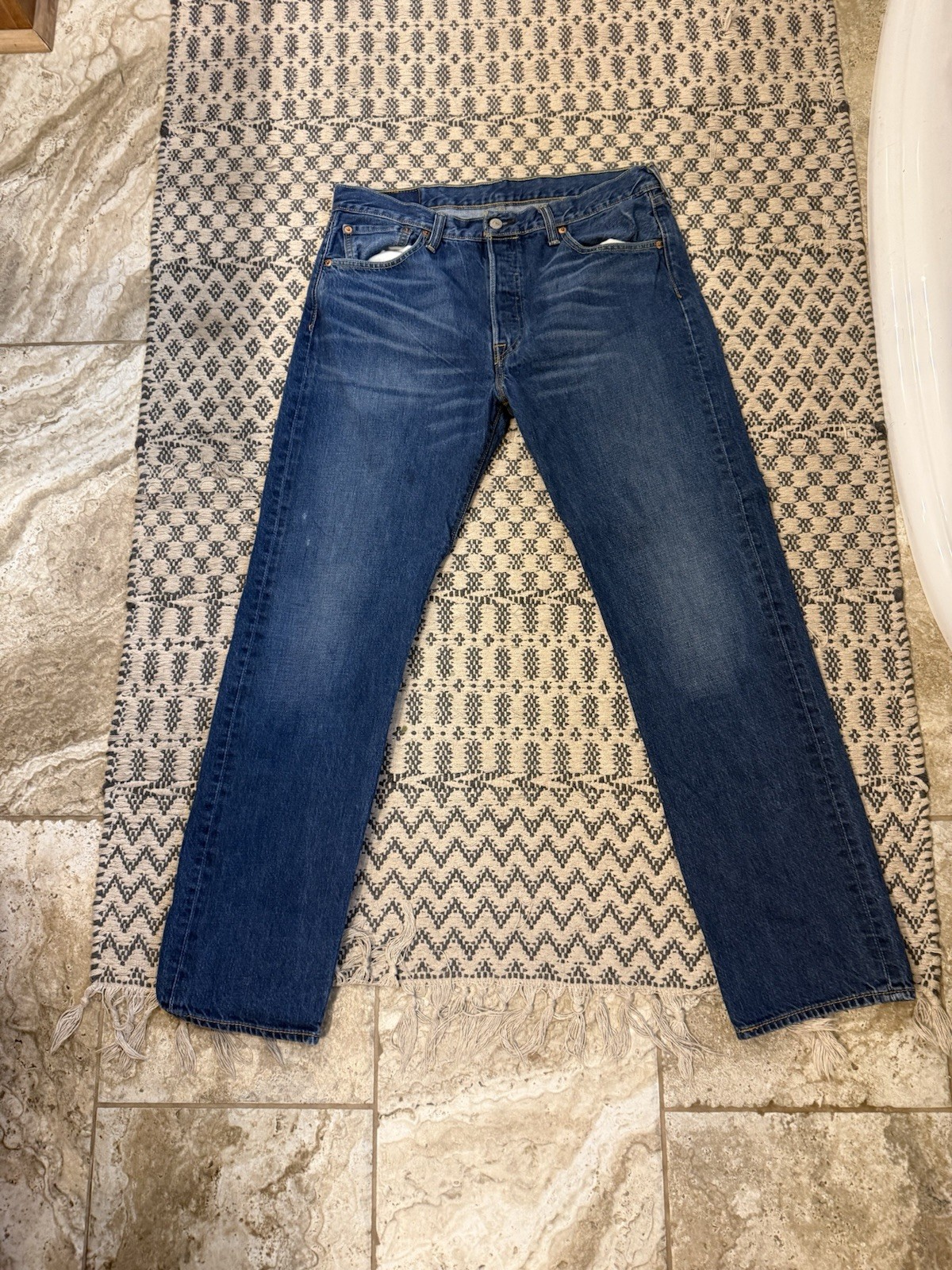 Levi’s Men’s 501 Original Fit Straight Leg Button Fly Jeans 34×32