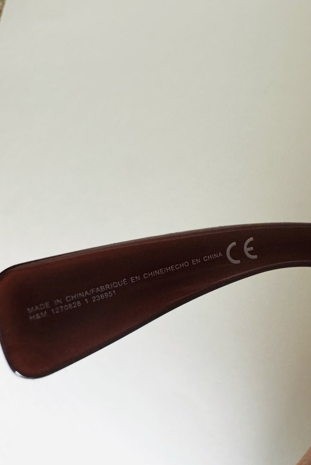 NWOT HM Studio Soldout Boho Resort Oversized Angular Burgundy Brown Sunglasses