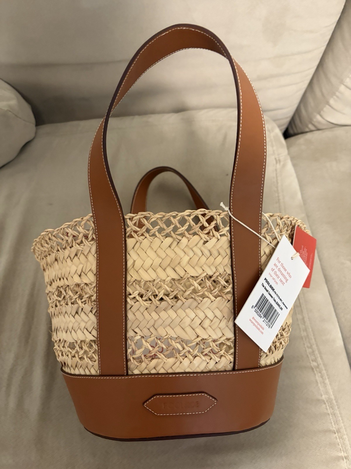 Poolside The Small Cannes Straw Tote Purse Bag