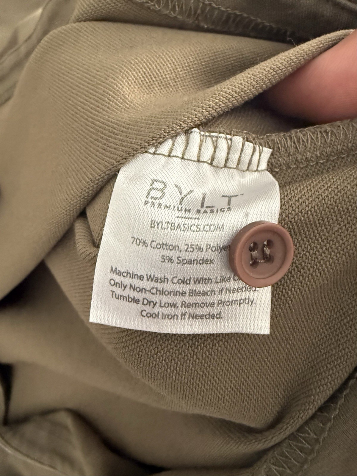 BYLT Premium Basics LUX Drop Cut Hooded Henley Pullover Hoodie Taupe Men’s XL
