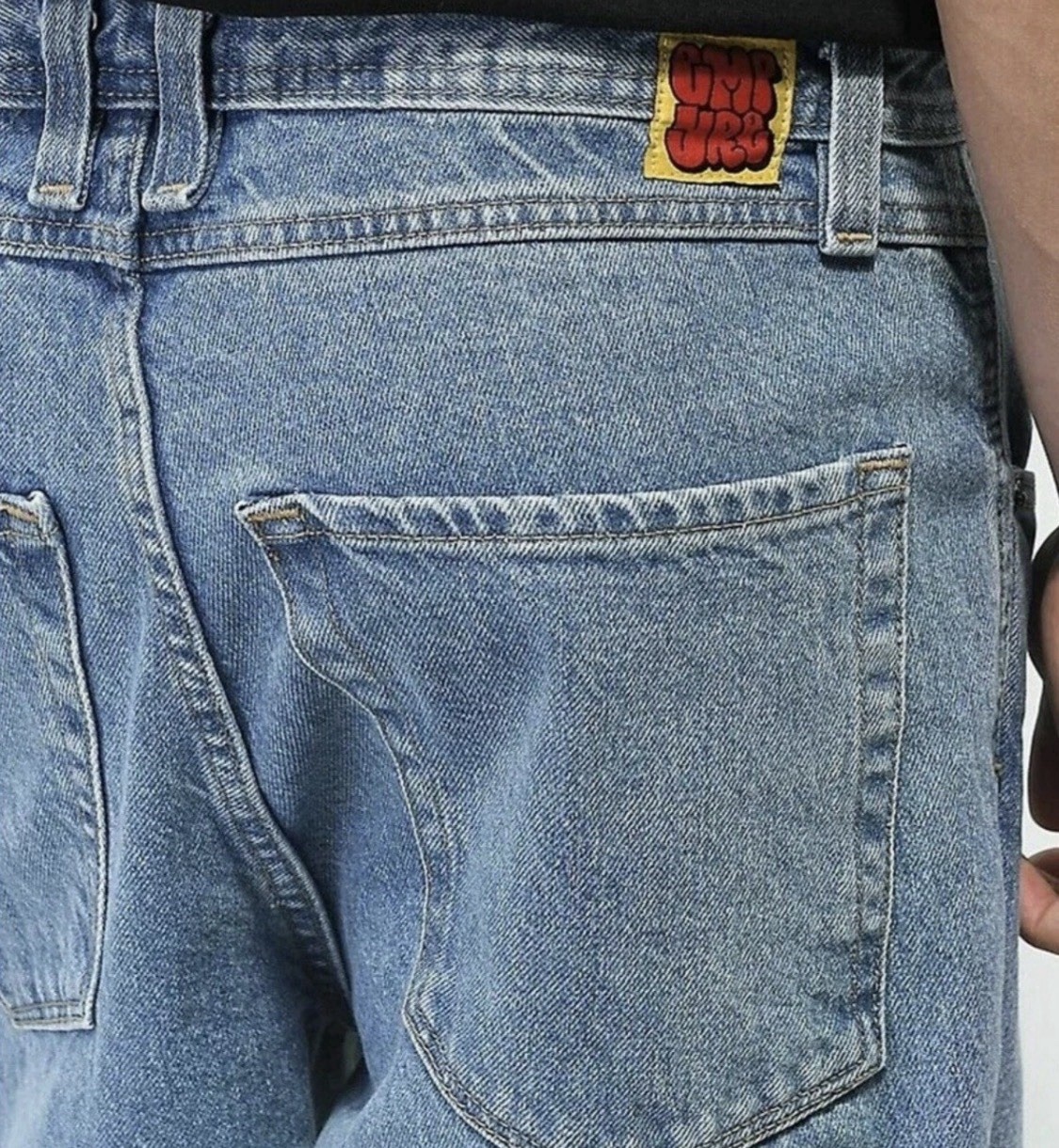 Empyre Jeans Blue Light Wash Straight Leg Denim Mid Rise 90s Grunge Hip Hop (80)