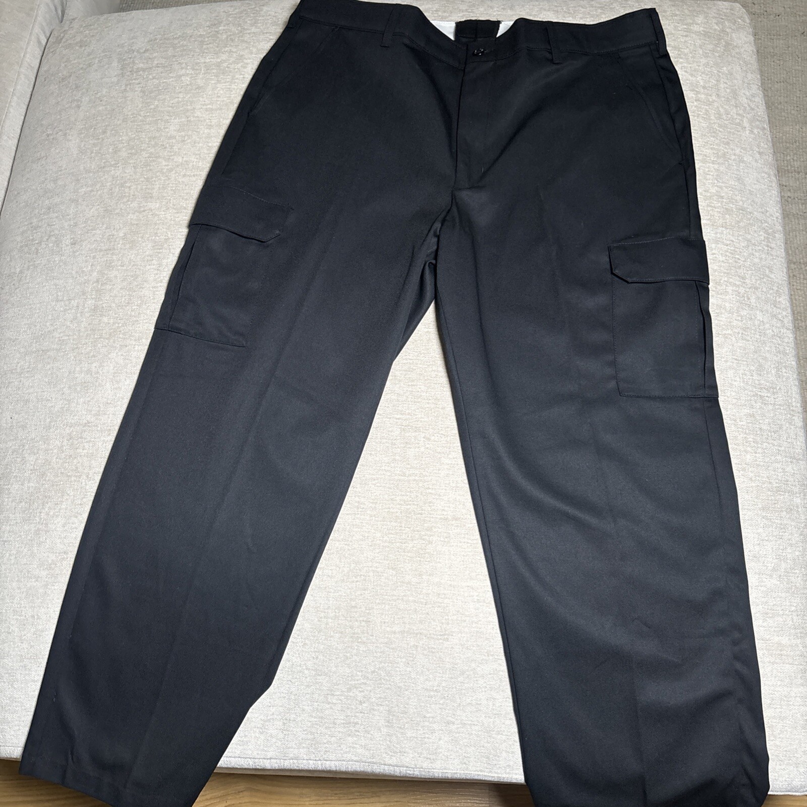 Red Kap PT88 Mens Cargo Pant W/Snaps-Blk-42W x30 Unhemmed Black