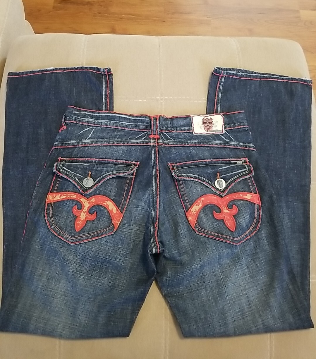 Laguna Beach Jeans Men’s 36 x 34 Denim Red Stitch Made In USA