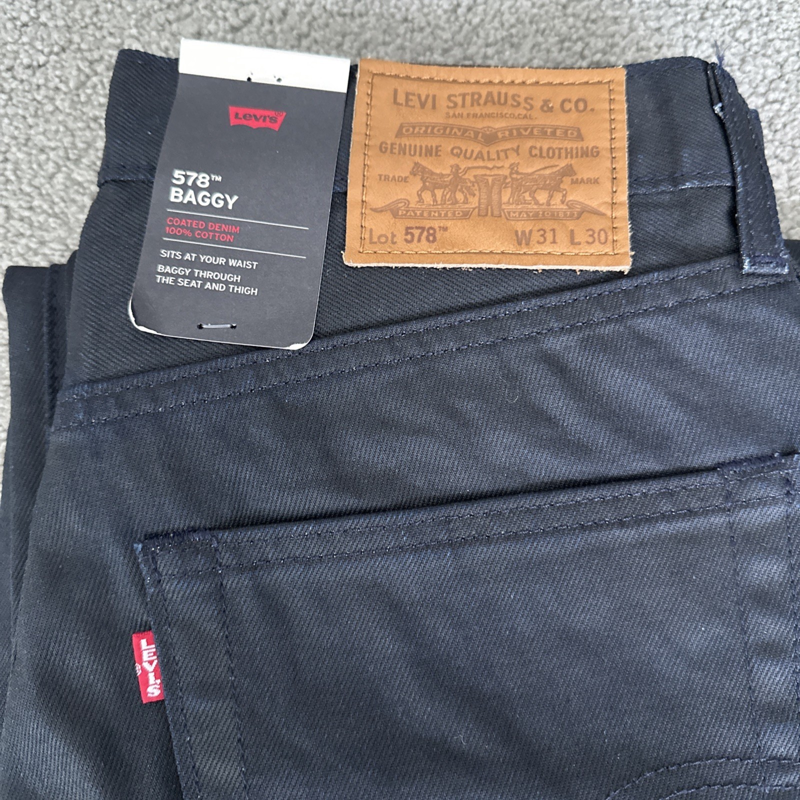 Levi’s Premium Men’s 578 Baggy Denim Jeans Tag Sz. 31Wx30 Measured 31X28 See Des