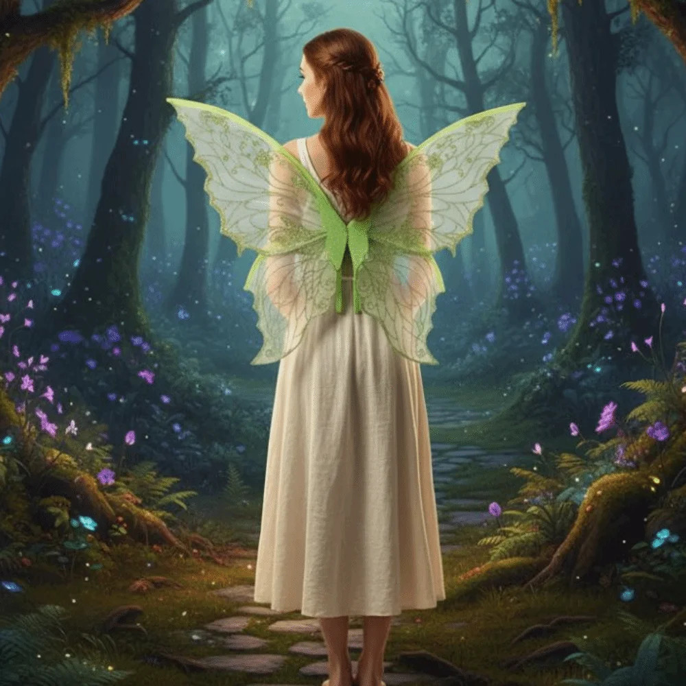 Butterfly Fairy Wings Gradient Organza Cosplay Costume with Elastic Shoulder Str
