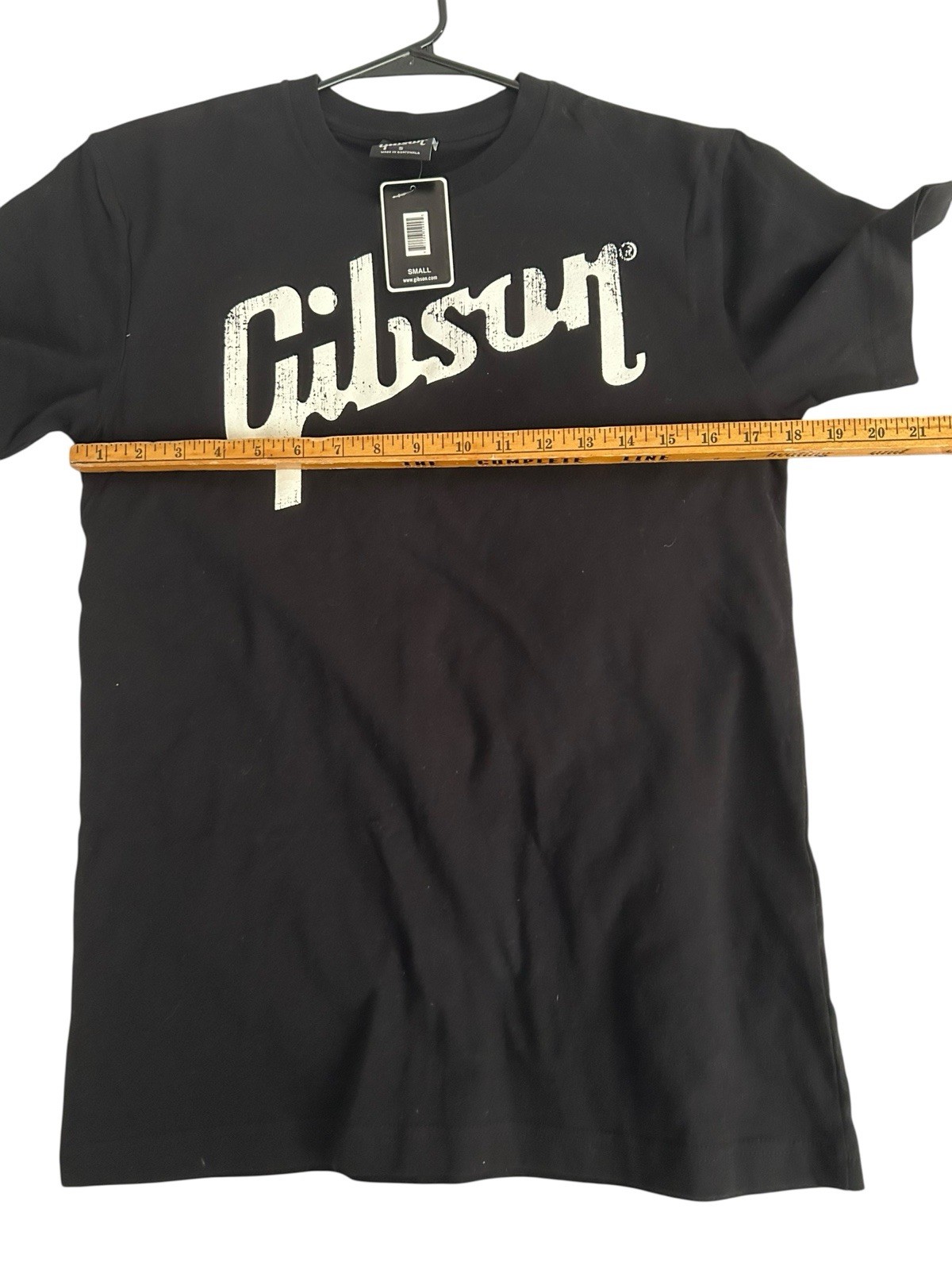 Gibson Guitar Heavy Cotton Black Unisex T-shirt Size Small NWT Les Paul Tee