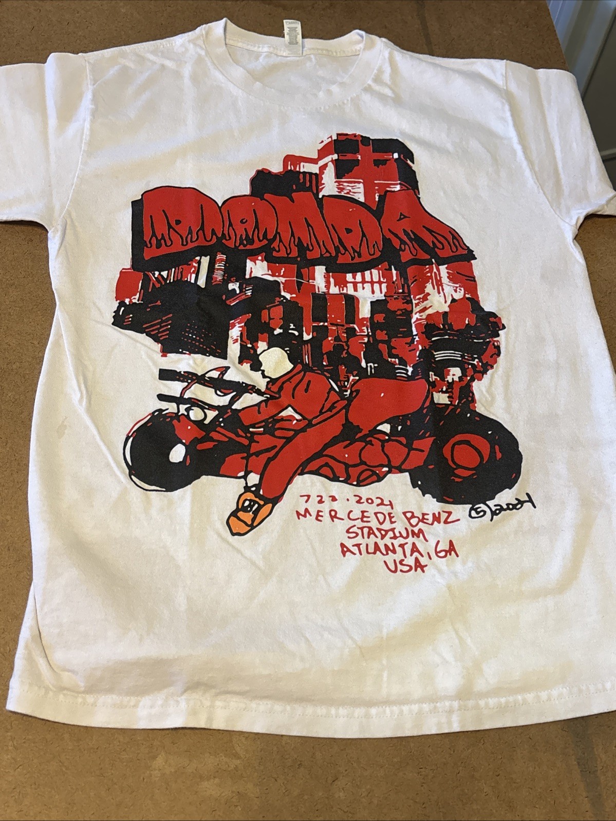 RARE KANYE WEST DONDA Tour T Shirt 2021 Yeezy Atlanta Mercedes Benz Stadium MED