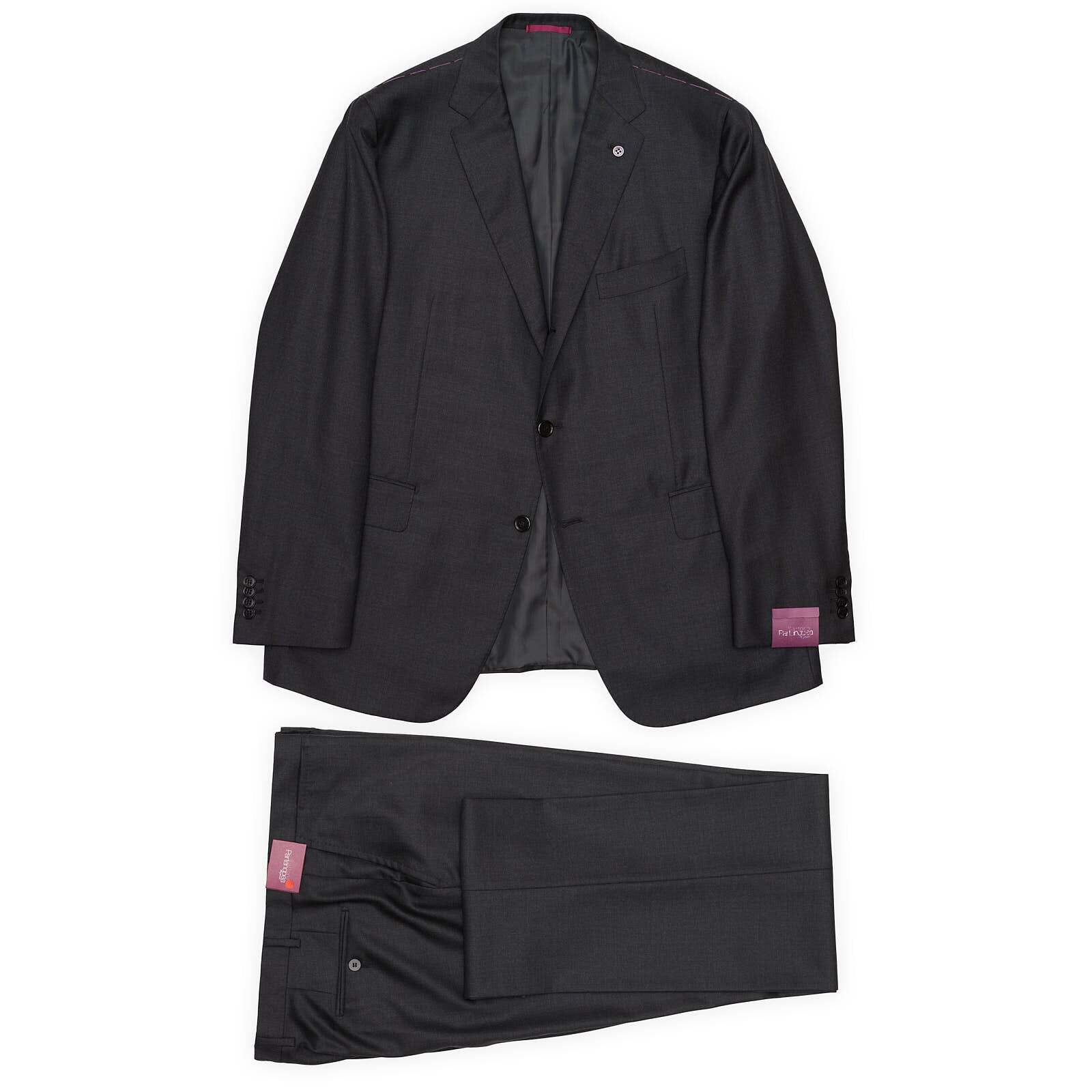 SARTORIA PARTENOPEA x VANNUCCI Gray Wool Super 110’s Handmade Suit EU 58 US 48
