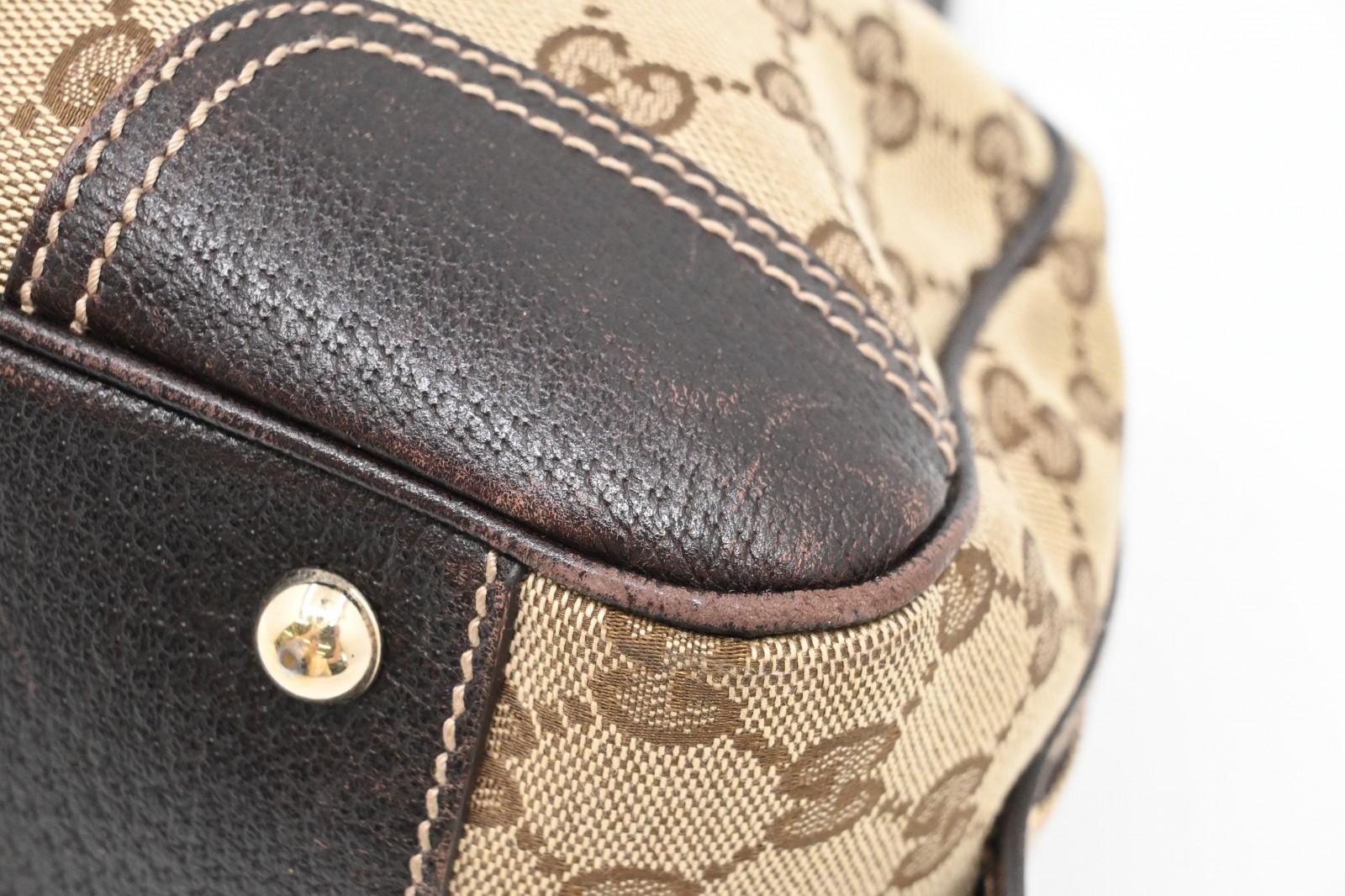 Authentic Gucci GG Canvas Princy Handbag 161720