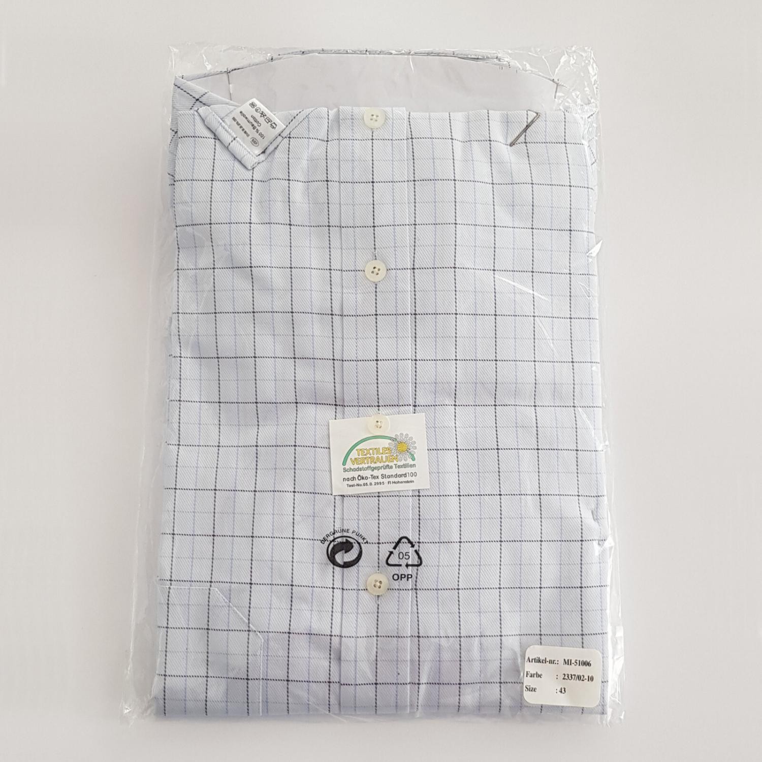 Original Mijas men’s business shirt New Kent long sleeve light blue regular size 43