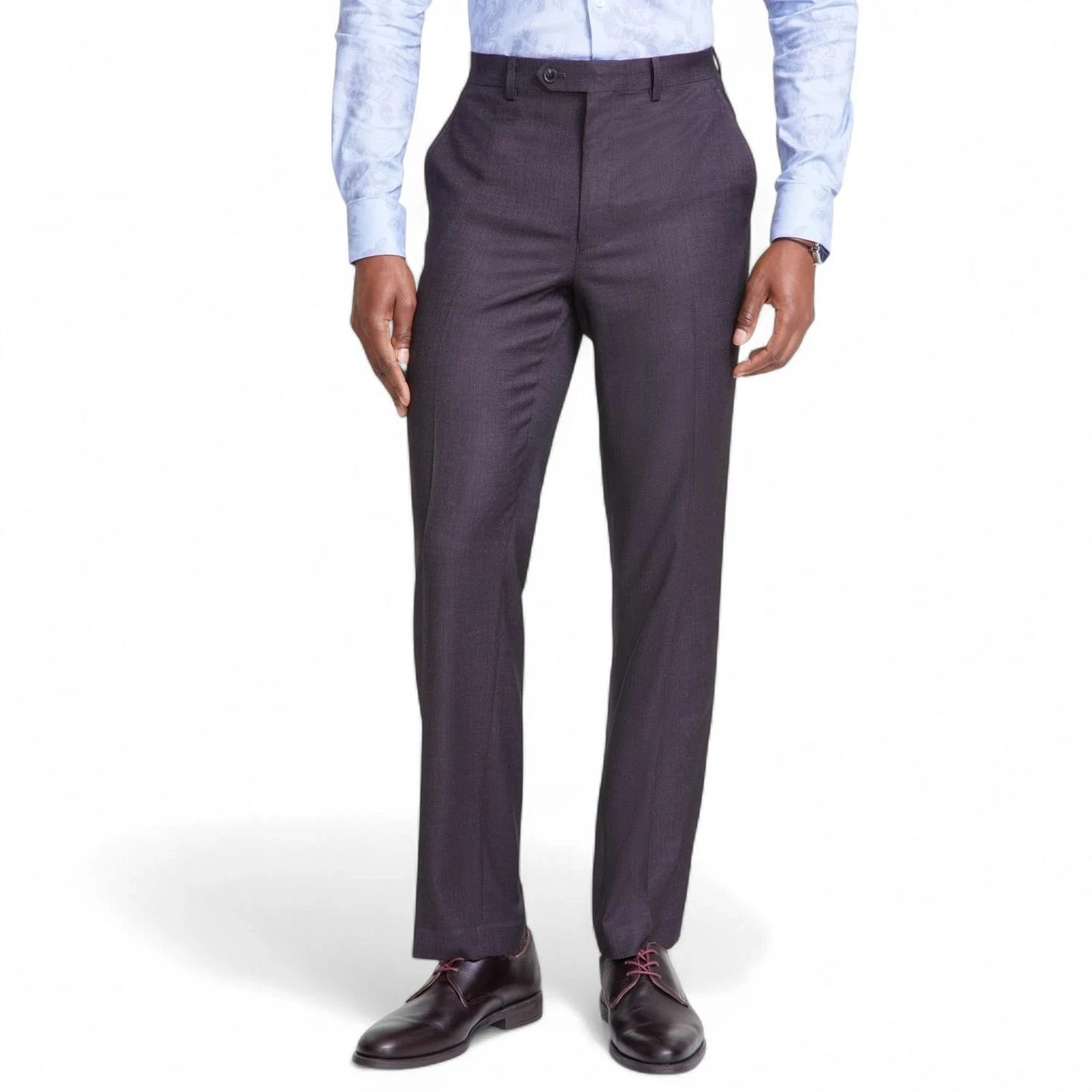 Tallia Mens Classic-Fit Suit Pants 44Wx30L Wine E101478
