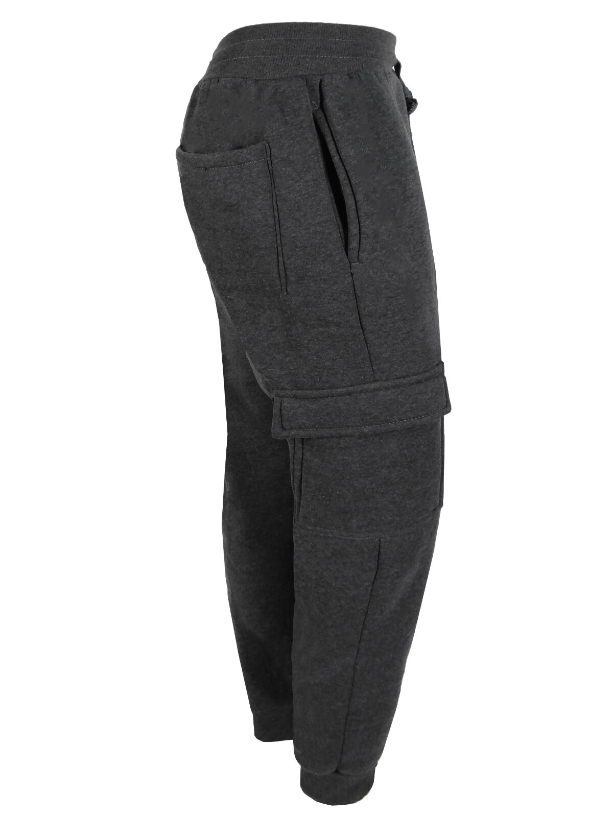 Sherpa Cargo Sweatpants 5 Pocket Thick Warm Padded Mens Jogger Fleece Flannel