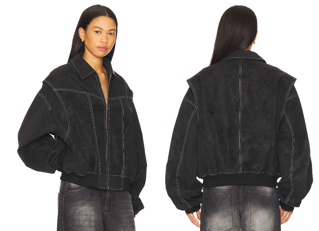 Lioness Womens Vista Bomber Jacket black Onyx size M NWT $145 msrp