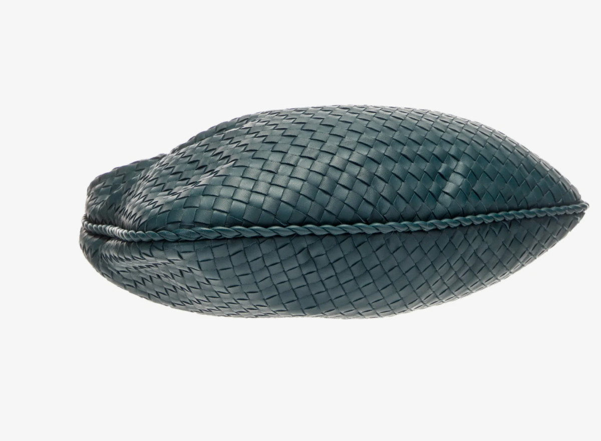 Bottega Veneta Intrecciato Small Veneta Hobo Dark Green Leather w/ Mirror Italy
