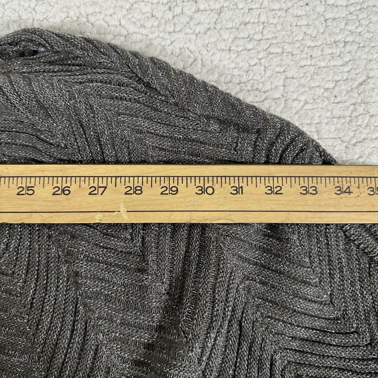 Jessica Simpson Women’s Sz. L Batwing Dolman Sleeve Knit Sweater Grey Metallic