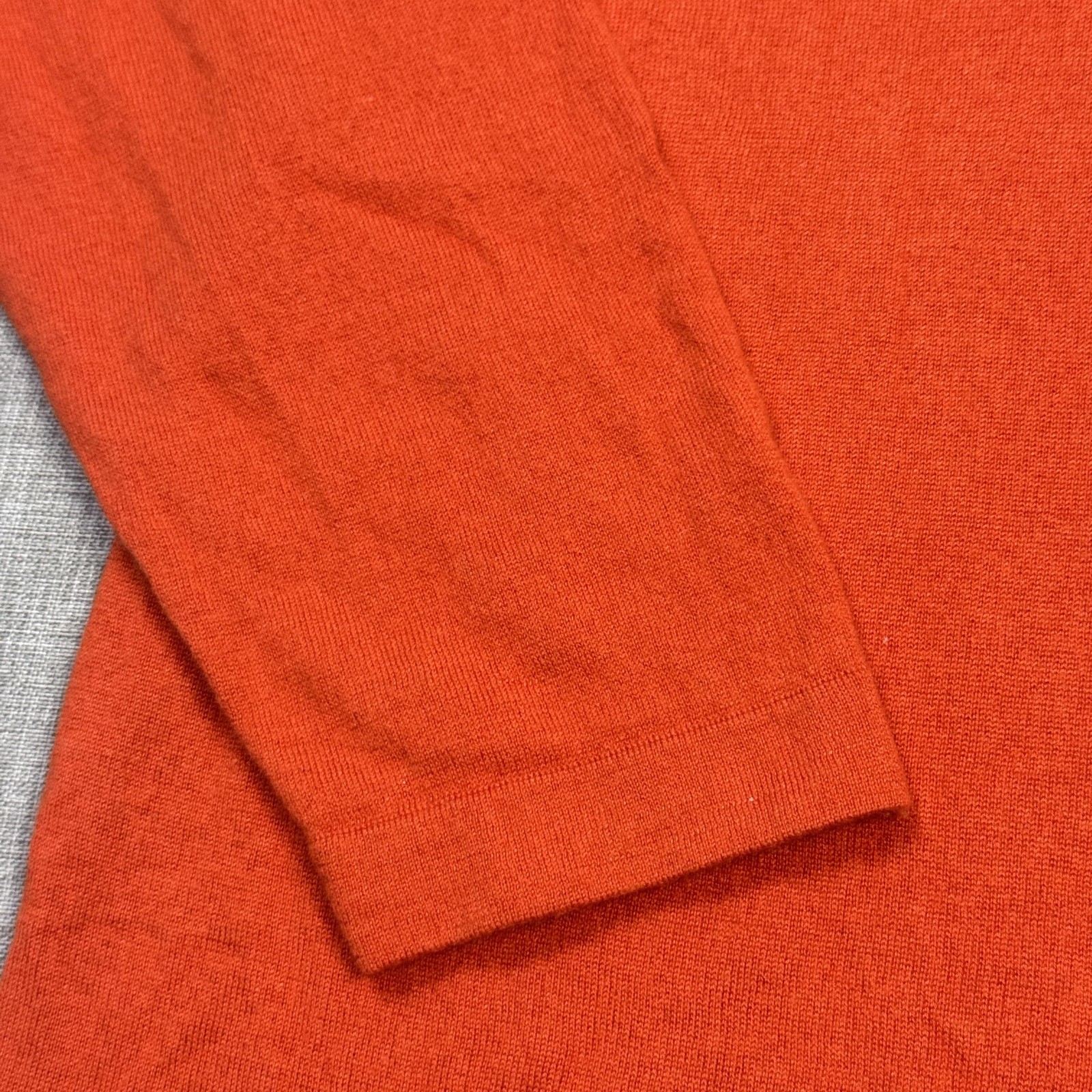 Theory Cashmere Silk Crew Neck Sweater Pullover Mens 2XL Orange