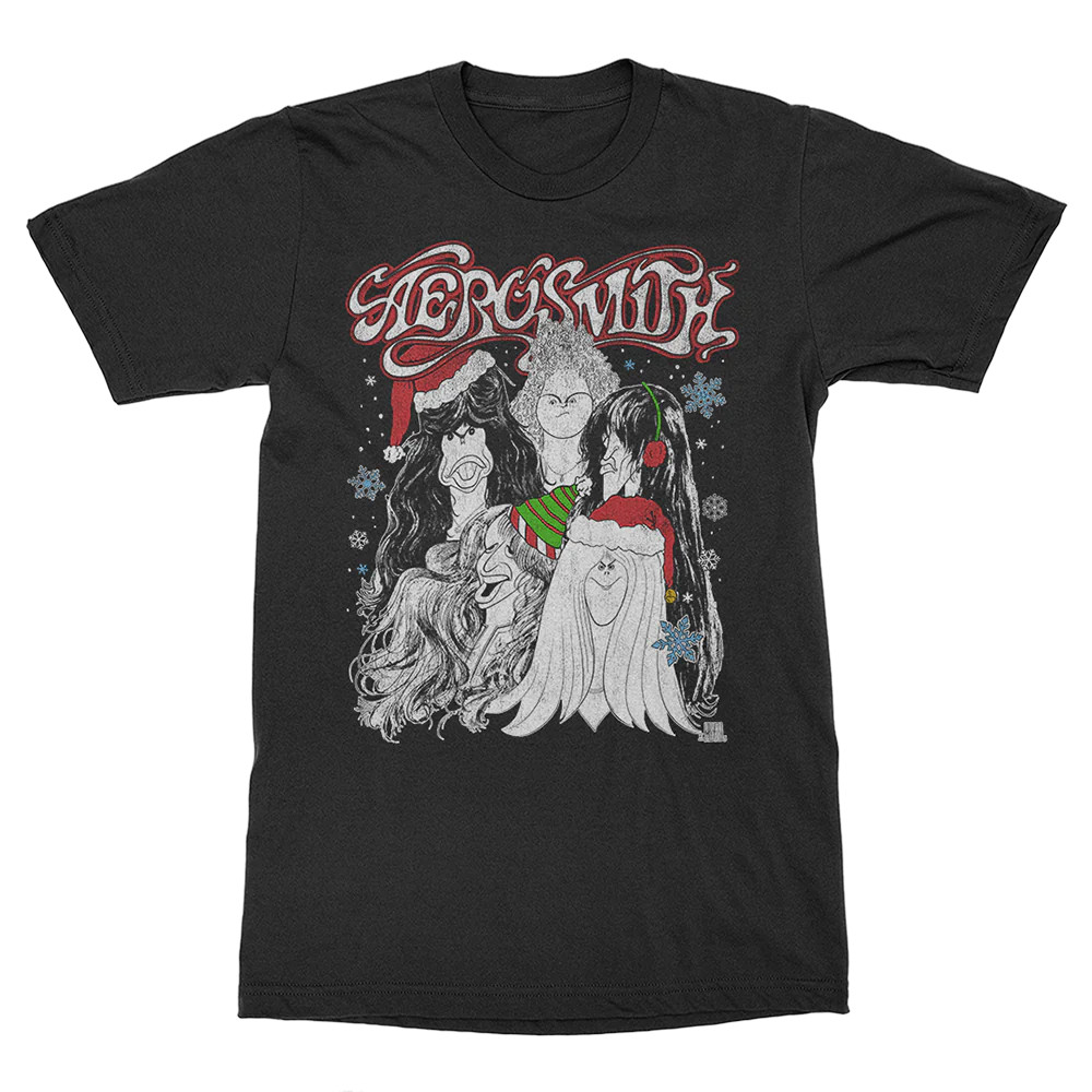 Aerosmith Christmas vacation signature xmas 2024 T-shirt Cotton Black All Size