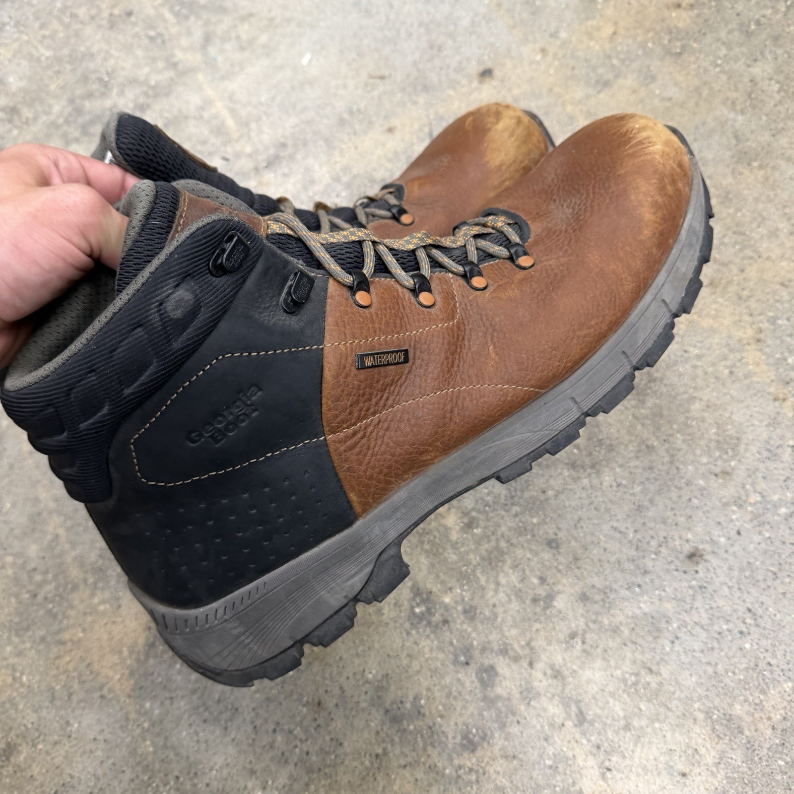 Georgia Boot Eagle Trail Alloy Toe Waterproof Hiker Work Boots Size 14 M