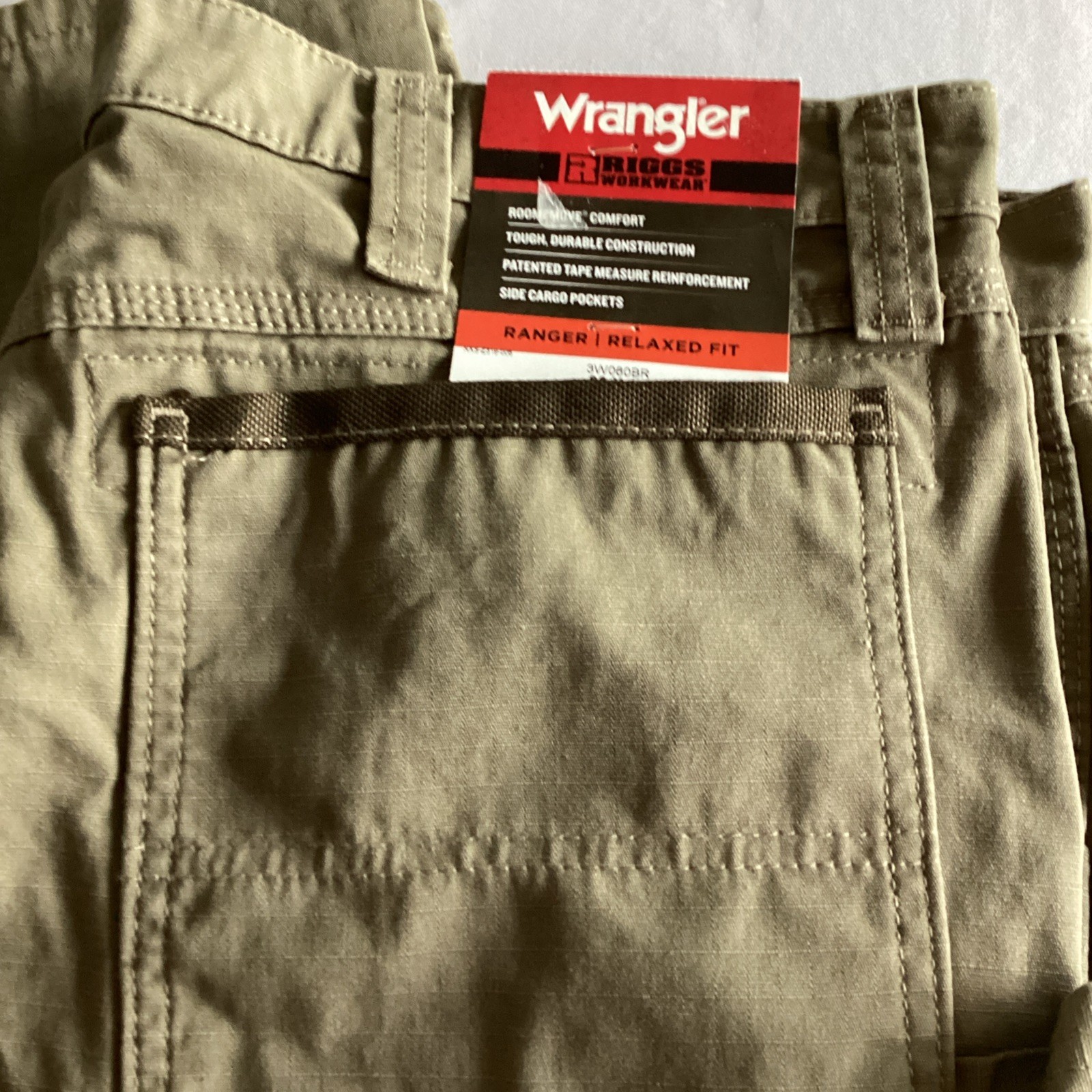 Wrangler Ranger Riggs Workwear Utility Pants Relaxed Fit Men’s 36X30 Brown NWT