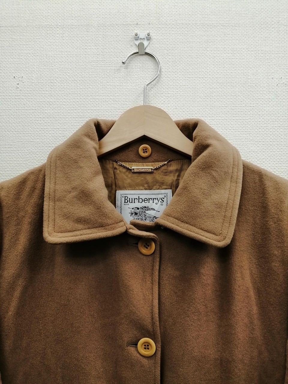 BURBERRYS Cashmere Blend Wool Coat BRN Used