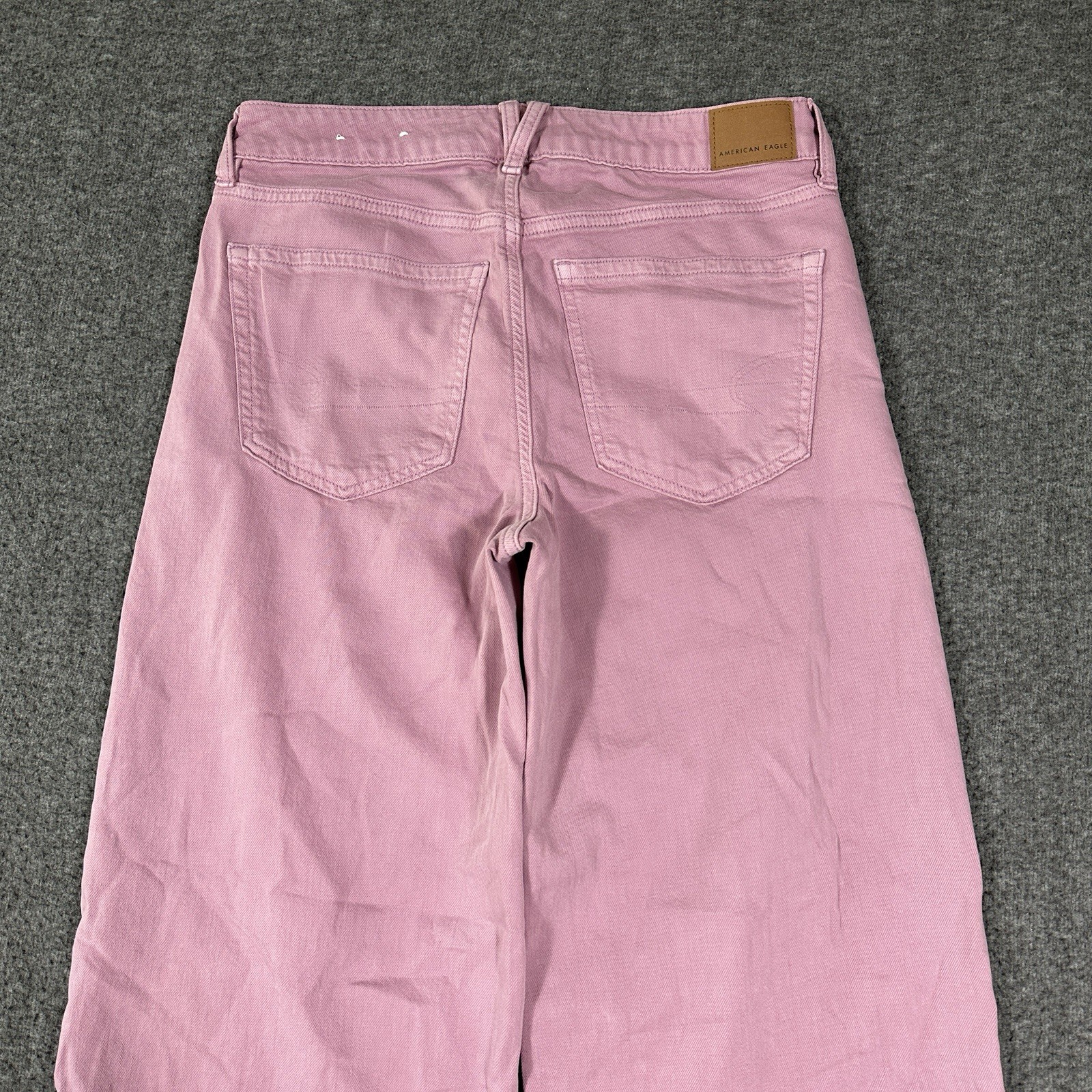 American Eagle Dreamy Drape Strigid Low-Rise Baggy Ultra-Wide Leg Jean Sz 4 Reg