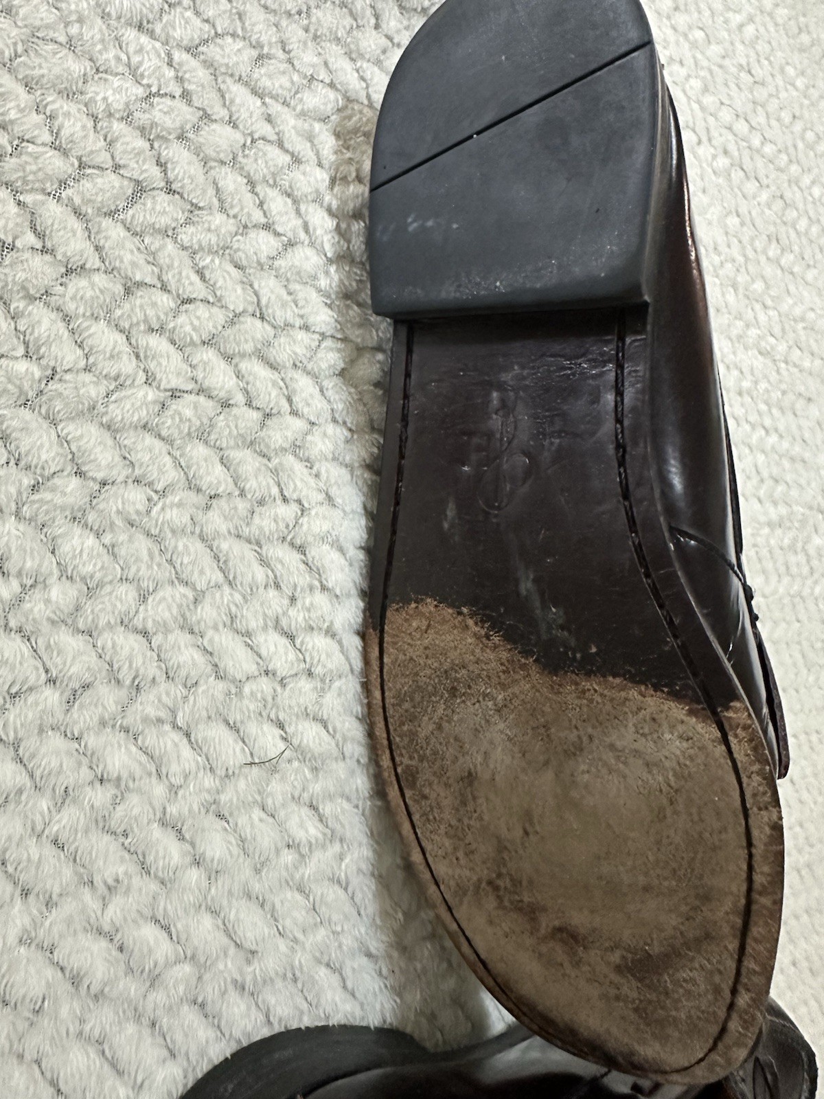 Cole Haan Kiltie Tassel Bow Leather Men Shoes,Loafers Burgandy Size 11.5D C02692
