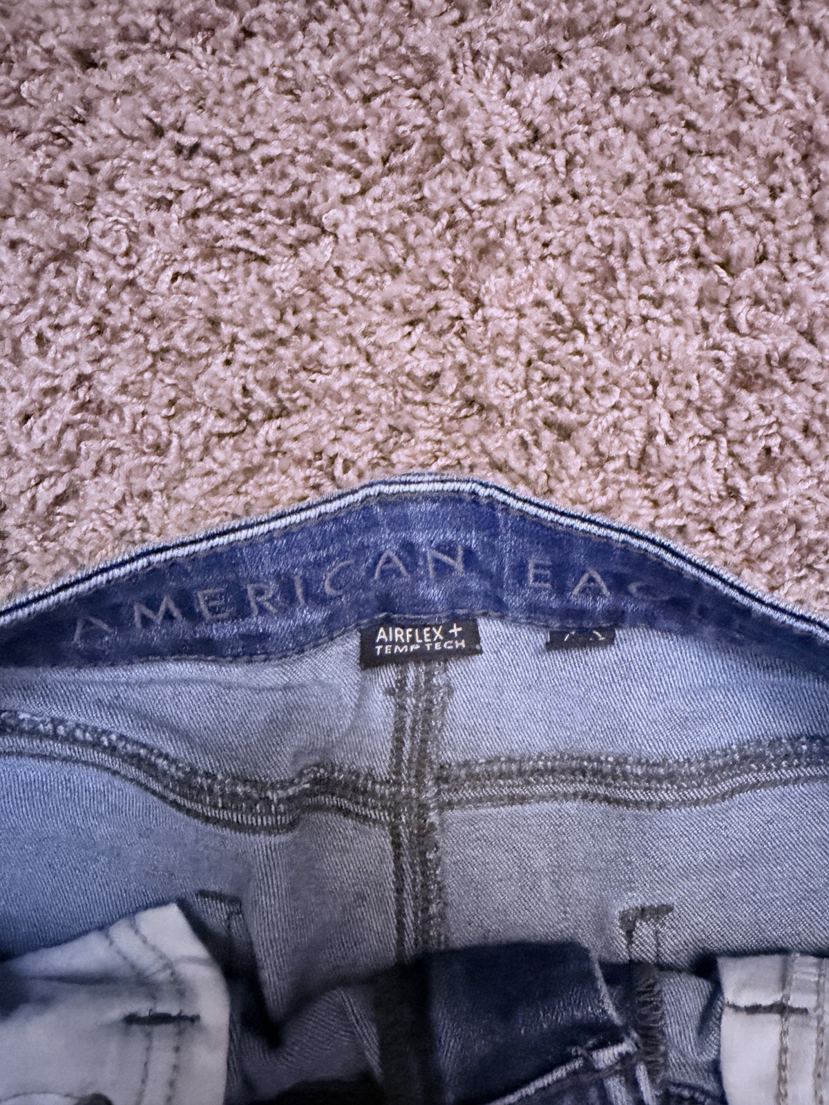American Eagle AirFlex+ Stretch Skinny Jeans Blue Light Wash 5-Pocket Denim