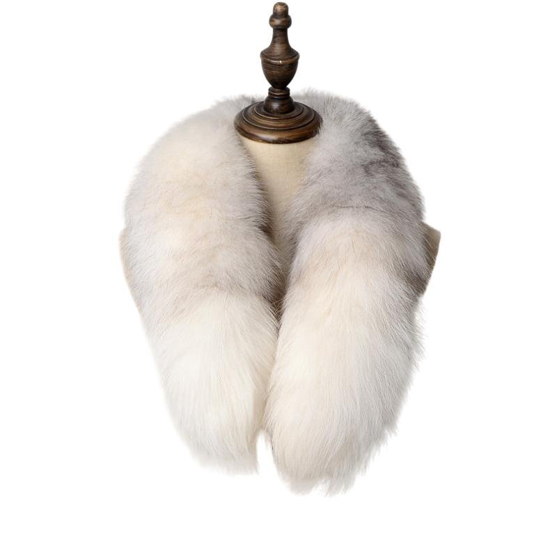 100% Real Fox Fur Genuine Scarf Collar Shawl Scarves Wrap Stole Neck Warmer Gift