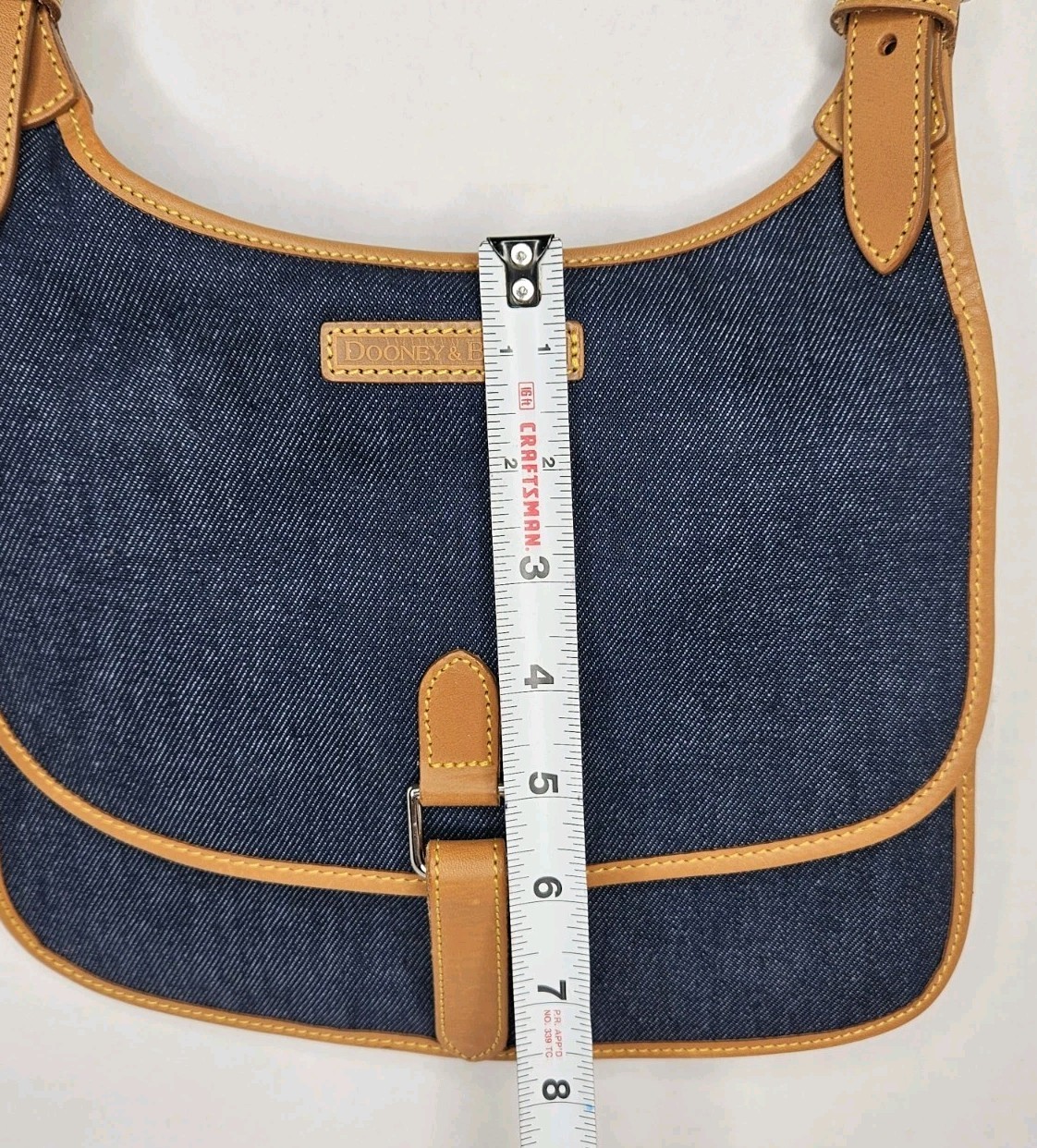 Dooney Bourke Vintage TD38 SD Denim Sling Blue Shoulder Bag Purse Handbag