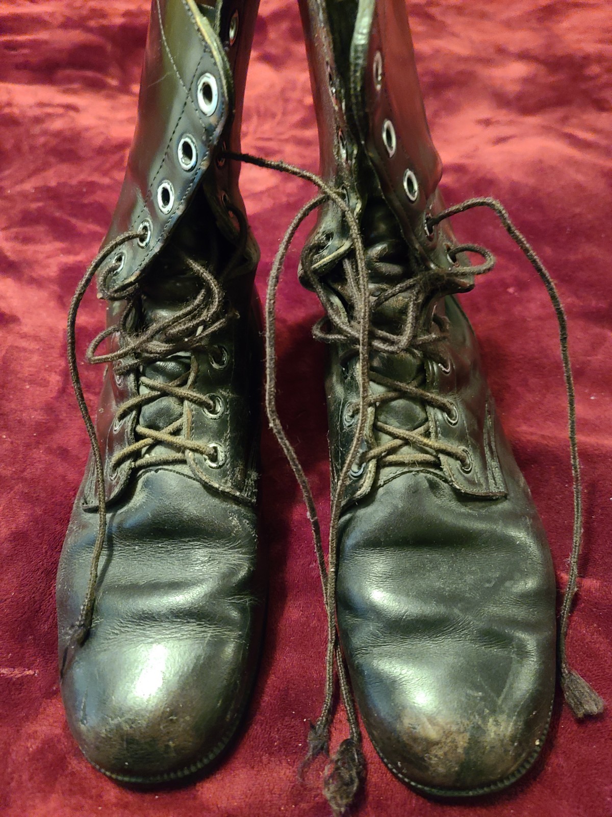 Vietnam era Mens black combat boots size 11 vintage costume punk