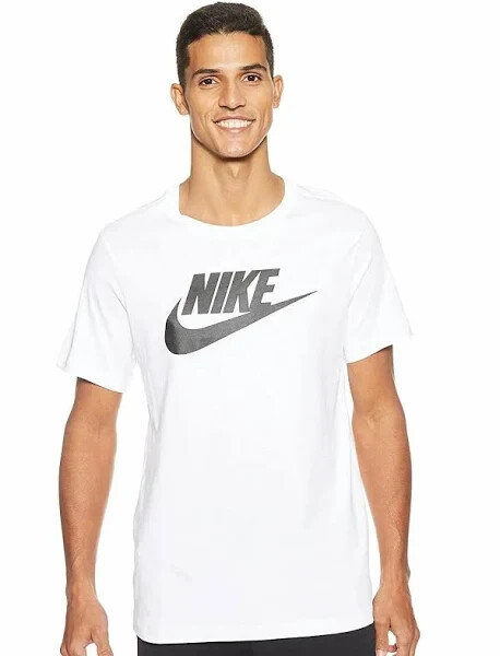 Nike Men’s Sportswear Tee Icon Futura White/Black T-Shirts AR5004-101