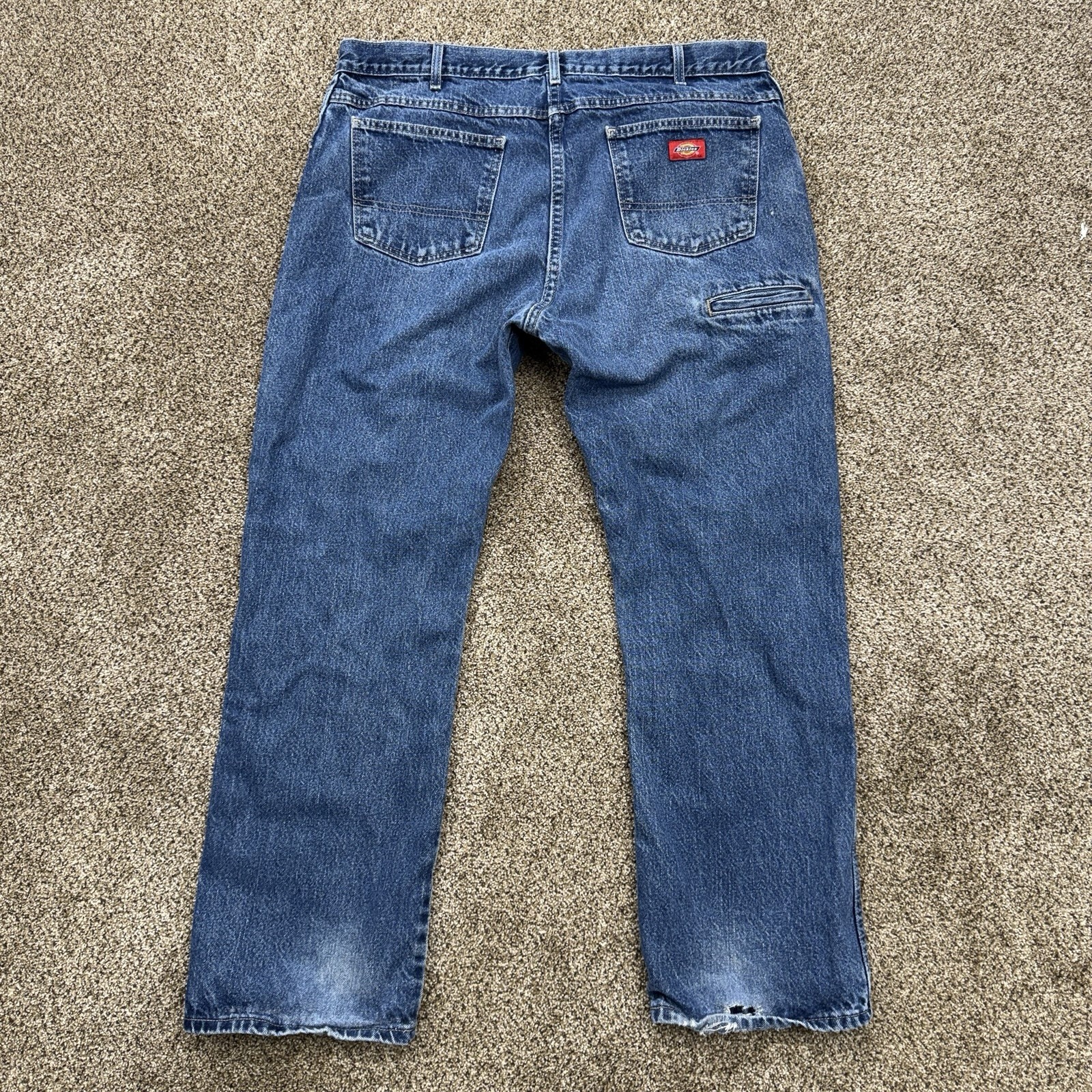 Dickies 6 Pocket Jeans Men’s 38×30 Blue Denim Regular Fit Cell Phone Pocket